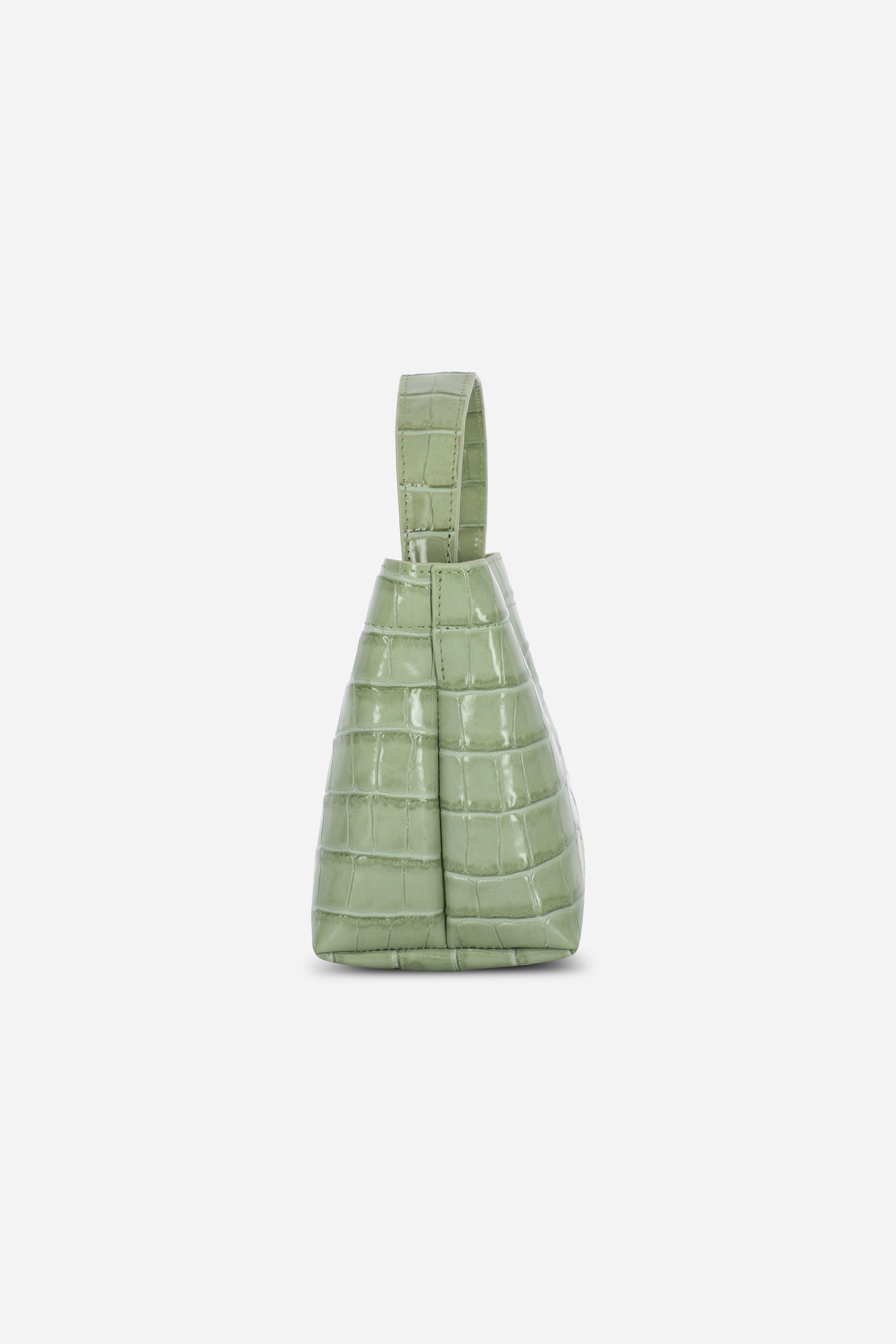 LOULOU GREEN CROCO LEATHER CROSSBODY BAG