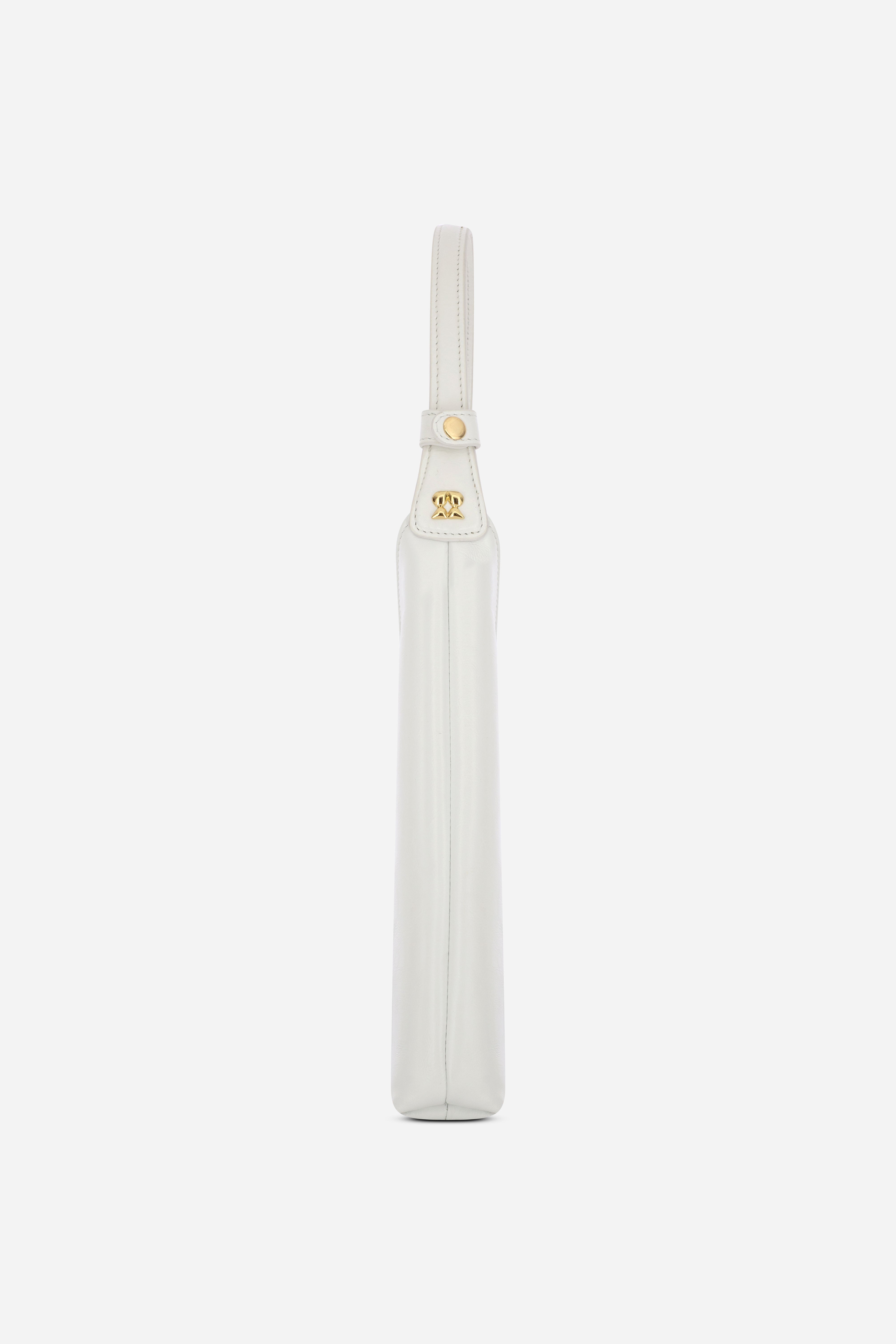 LYRA WHITE LEATHER SHOULDER BAG