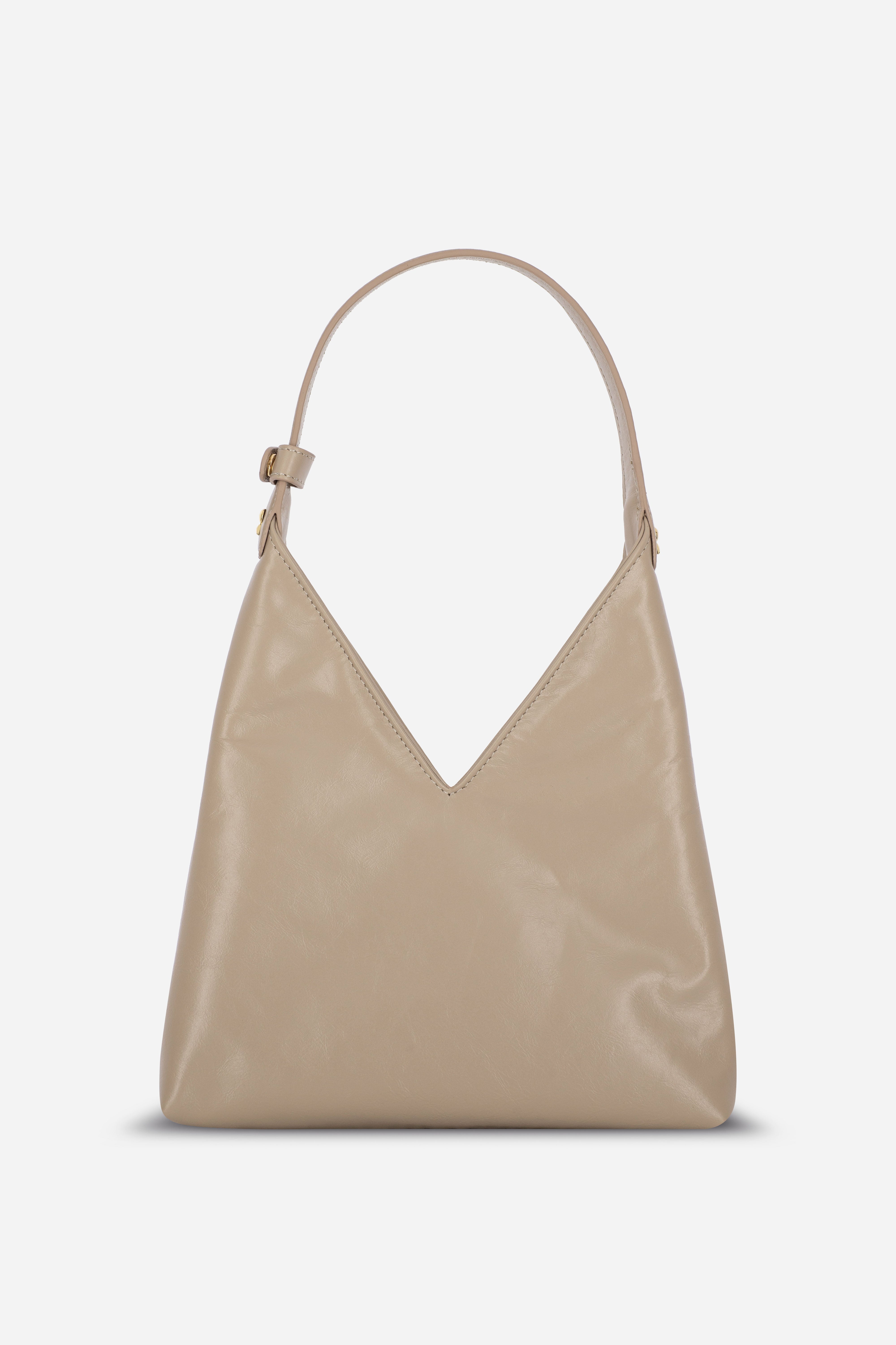 Lyra Sand Leather Shoulder Bag