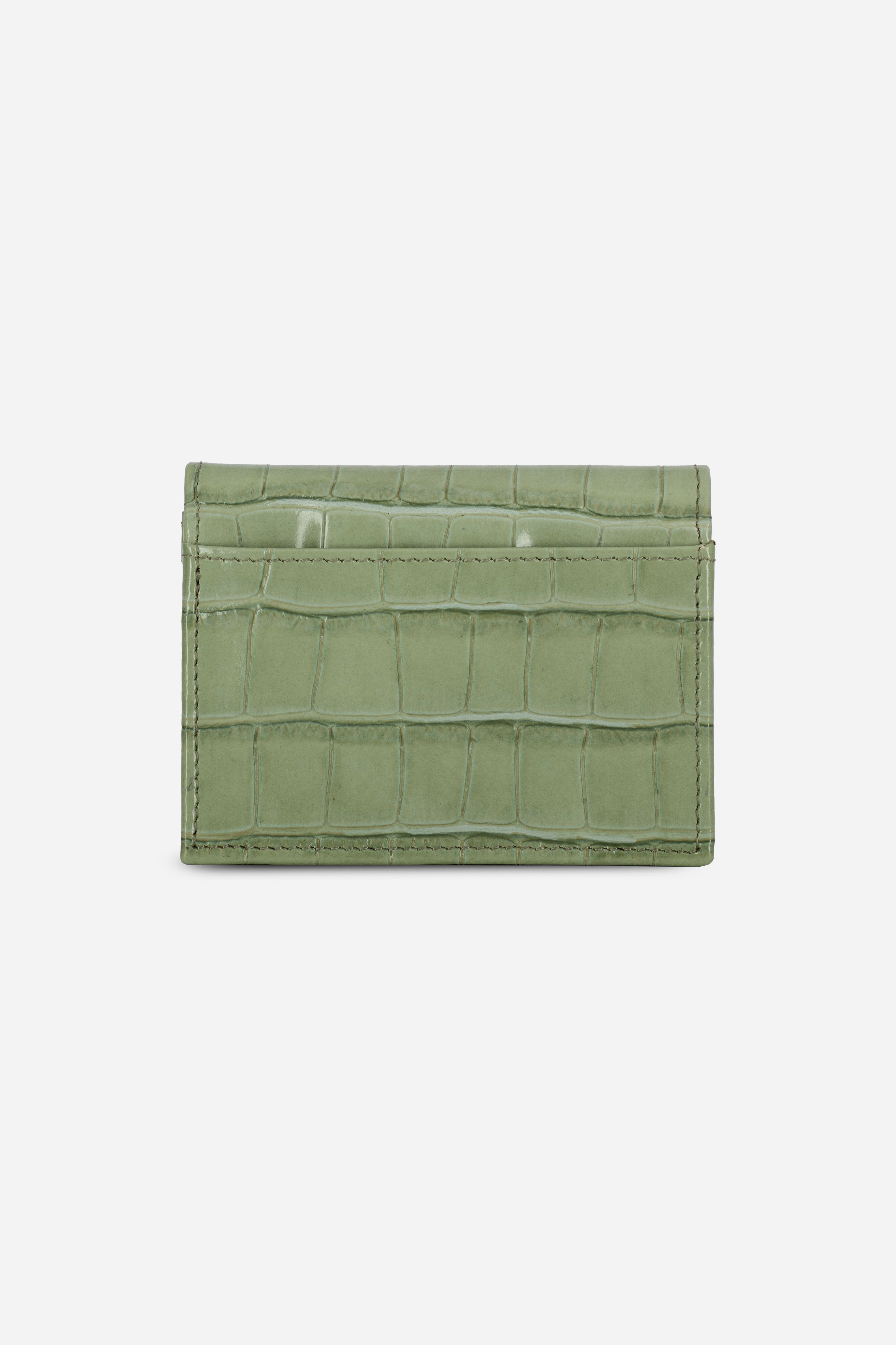 LILY GREEN CROCO CHAIN MICRO BAG