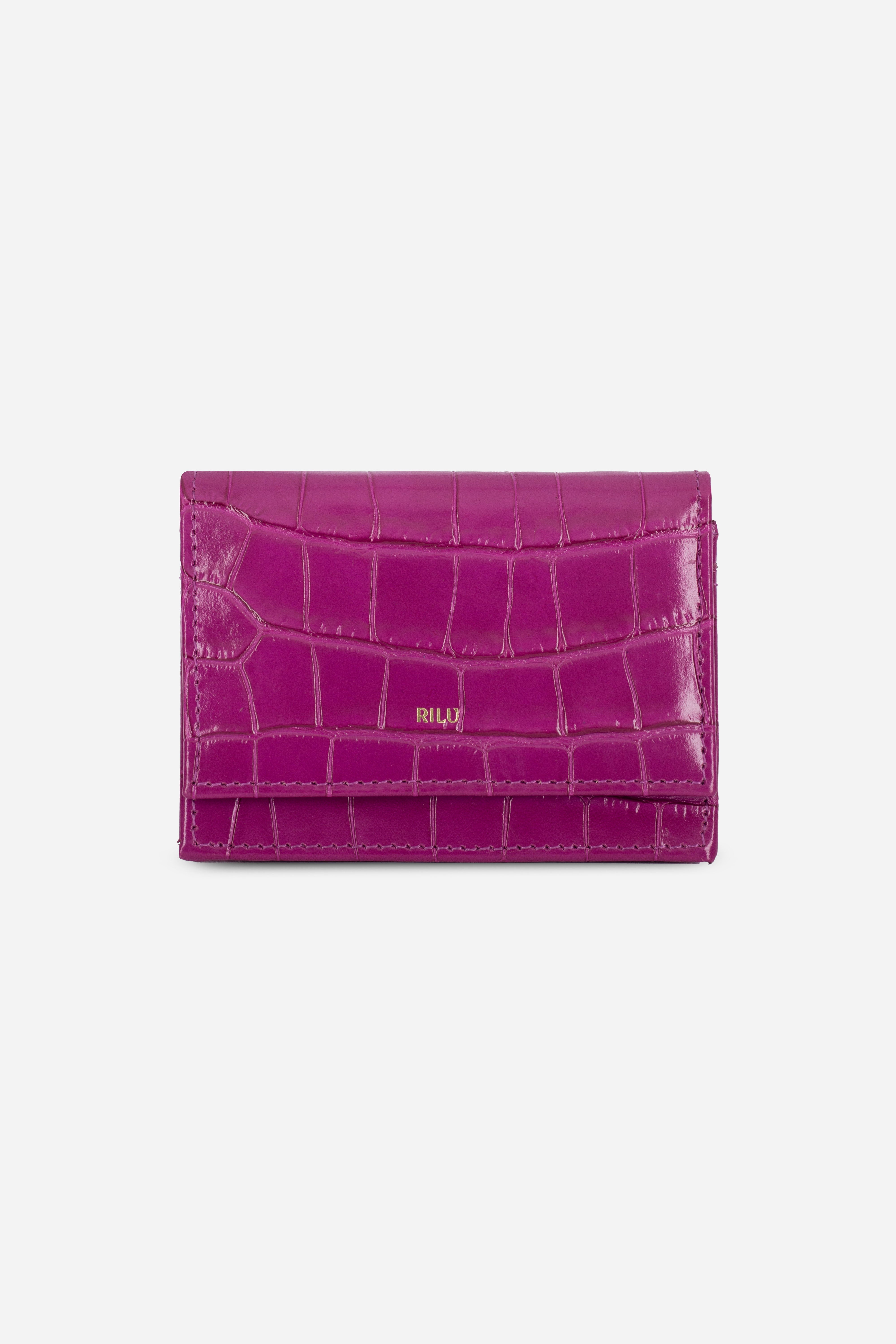 LILY RASPBERRY CROCO CHAIN MICRO BAG