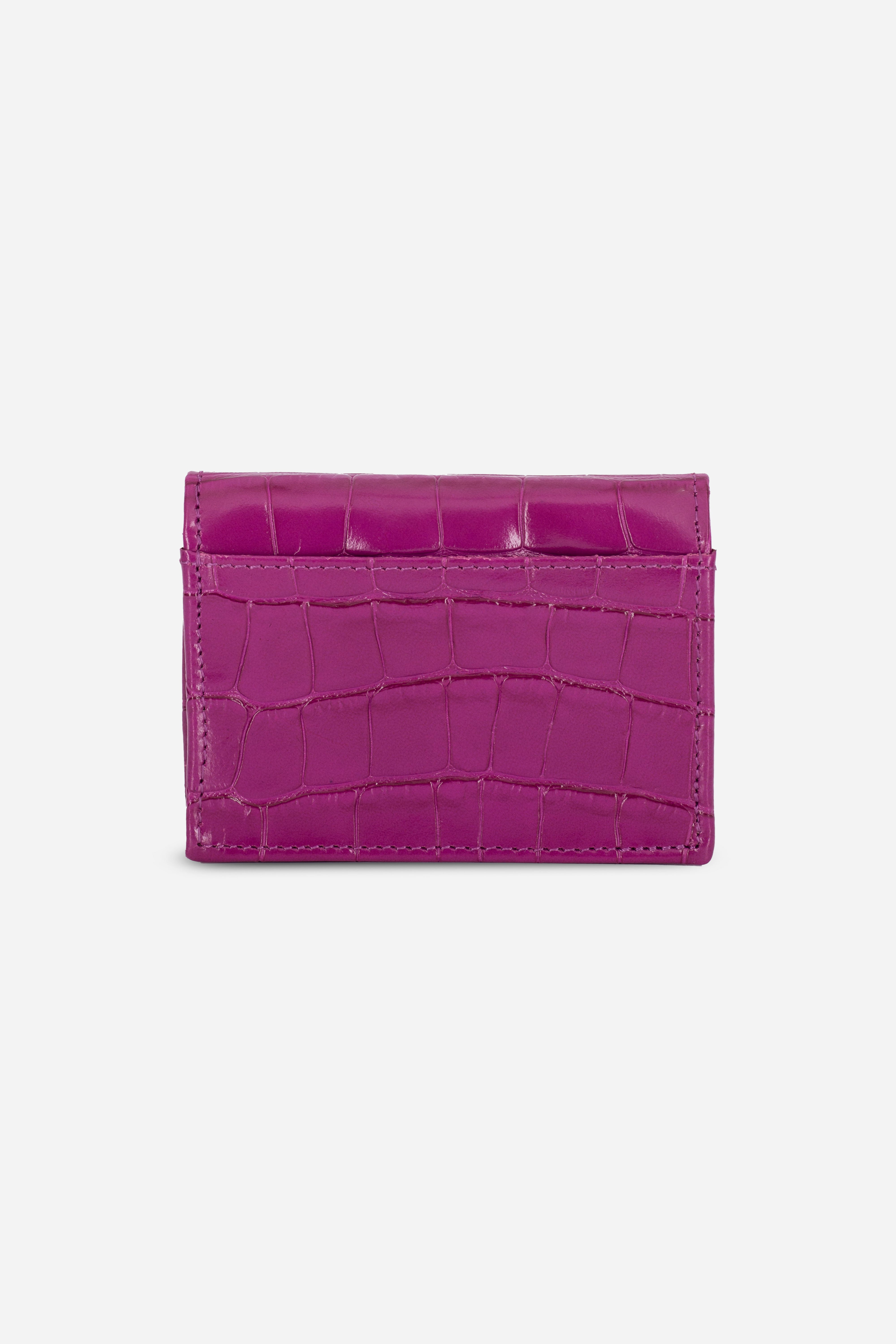 LILY RASPBERRY CROCO CHAIN MICRO BAG
