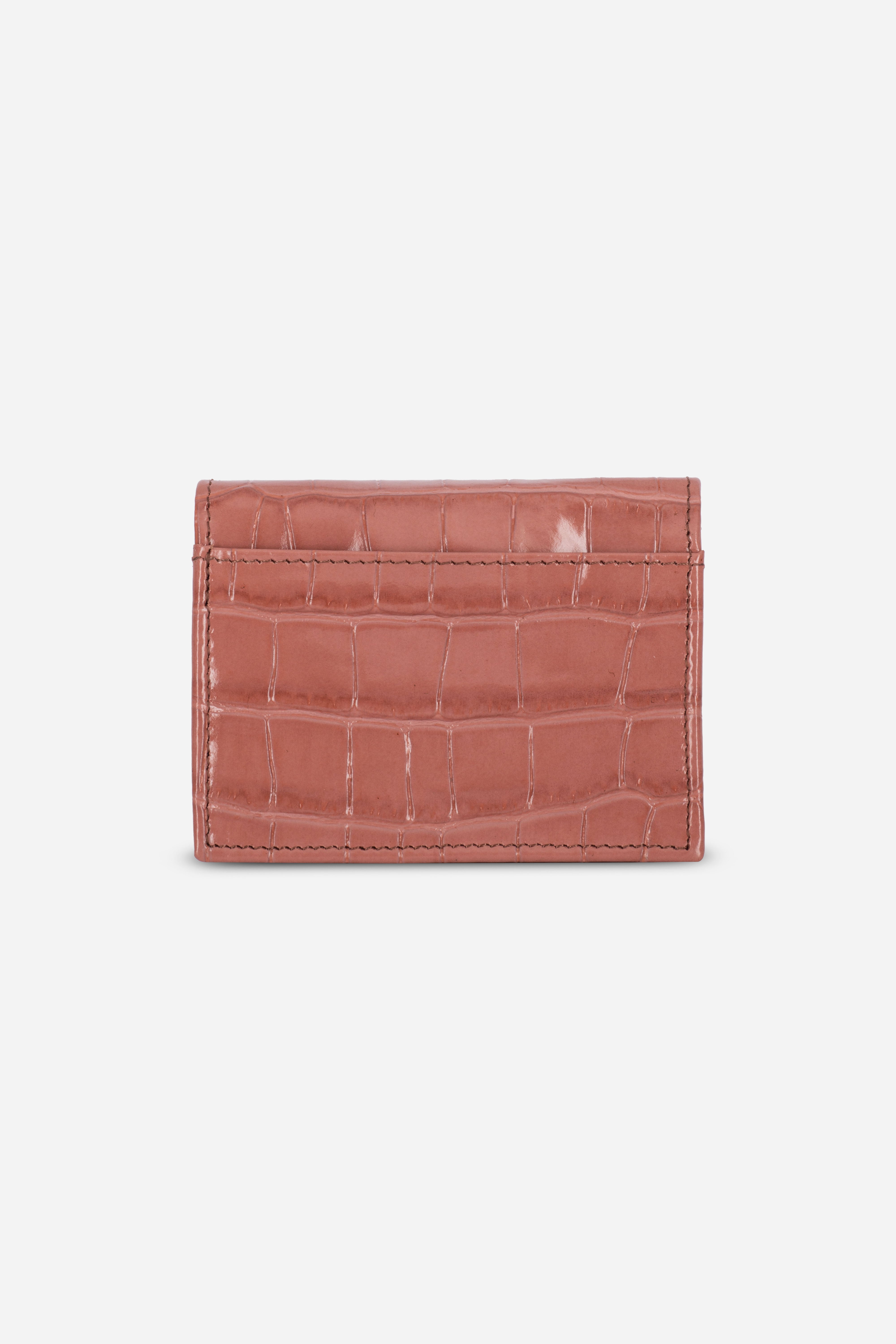 LILY SALMON CROCO CHAIN MICRO BAG