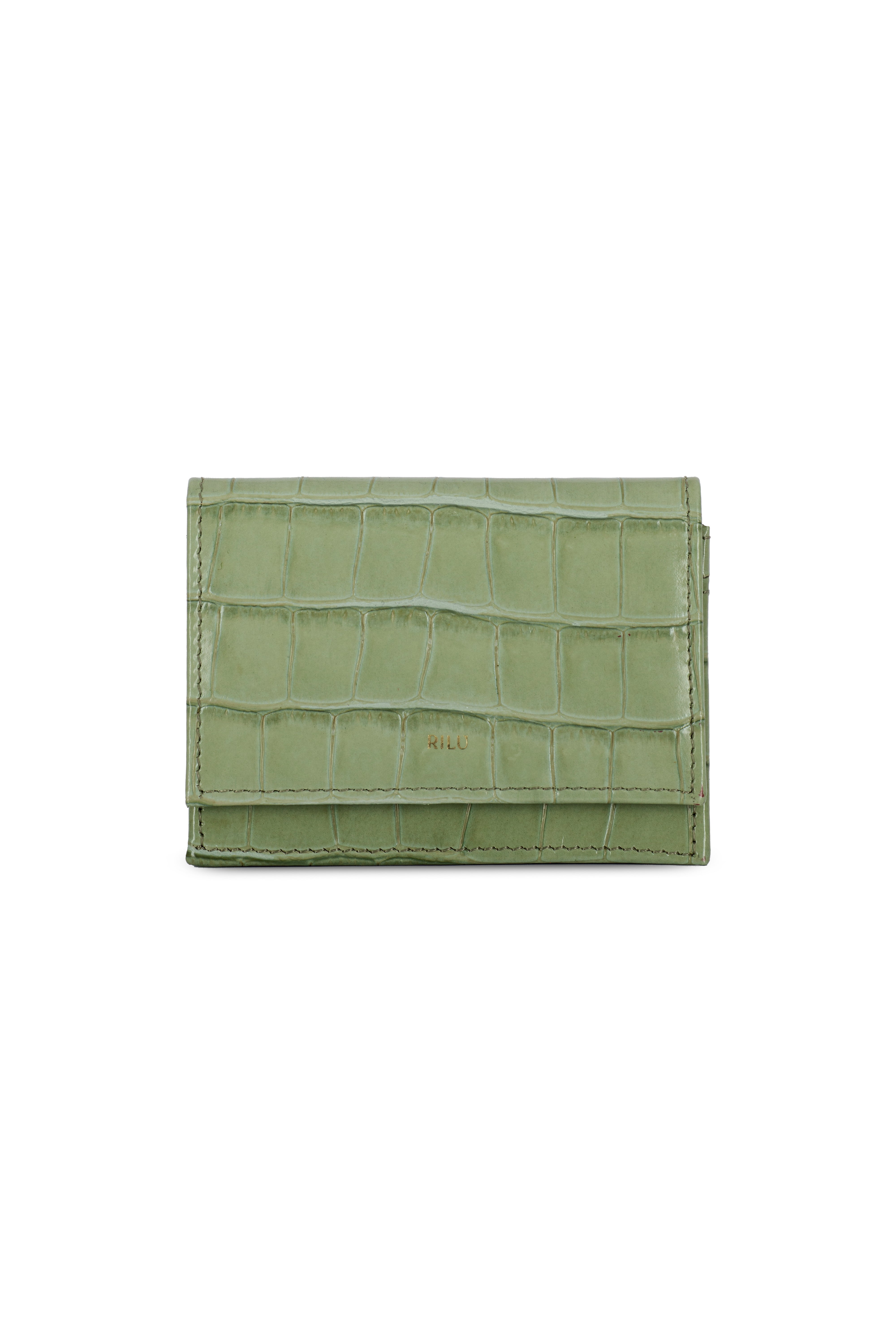 LILY GREEN CROCO CHAIN MICRO BAG