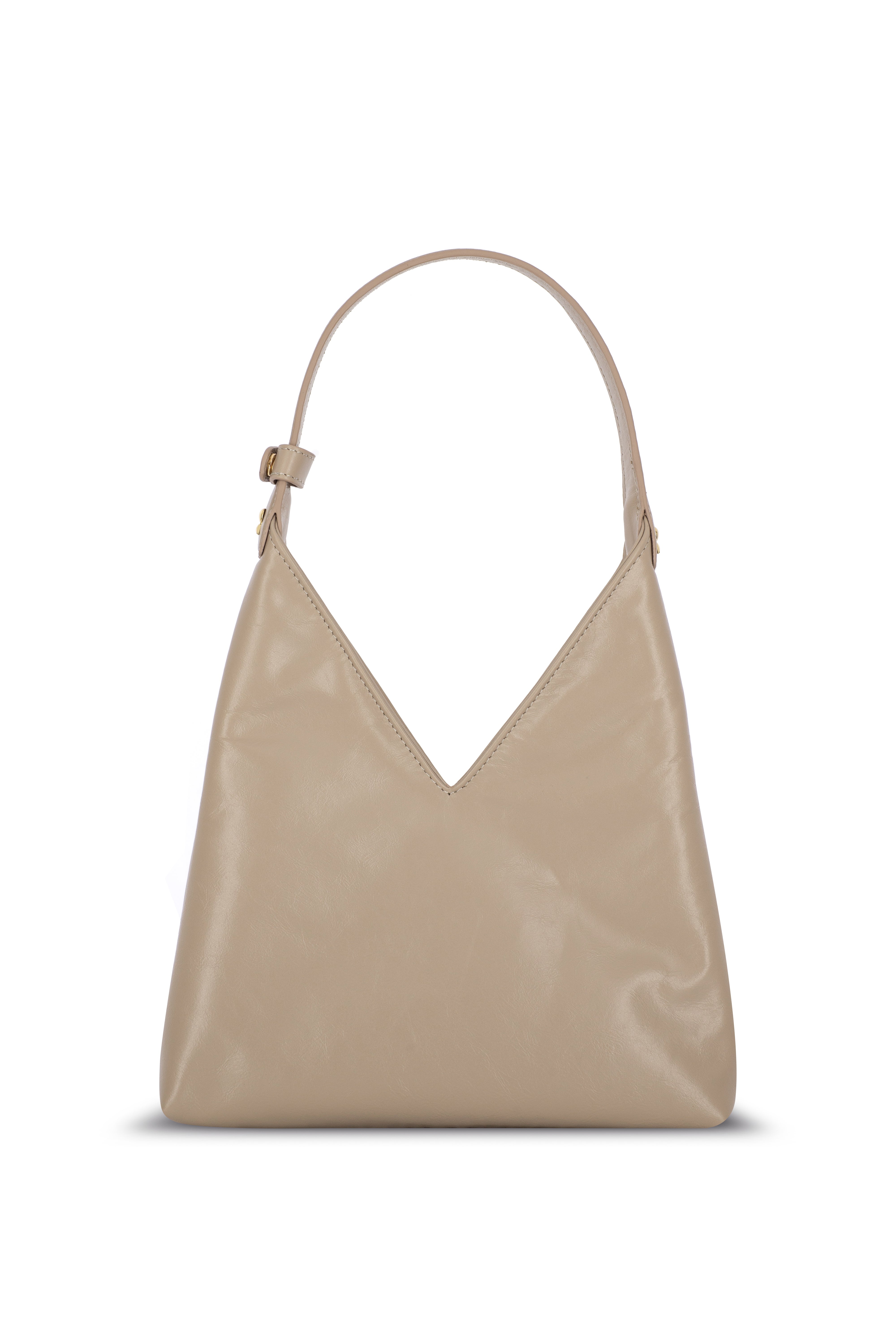 Lyra Sand Leather Shoulder Bag