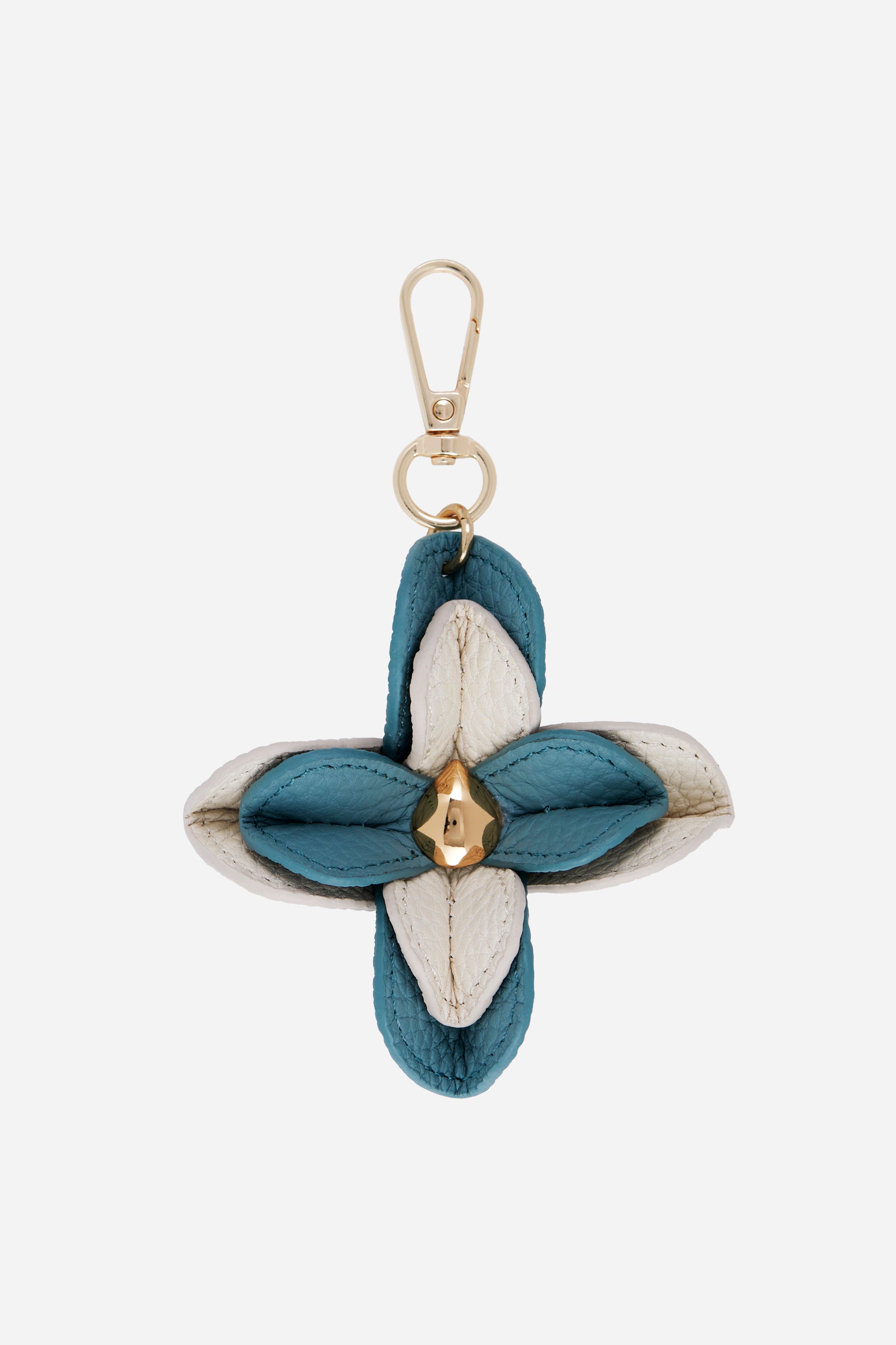 Bloom Blue Beige Charm and Keyring