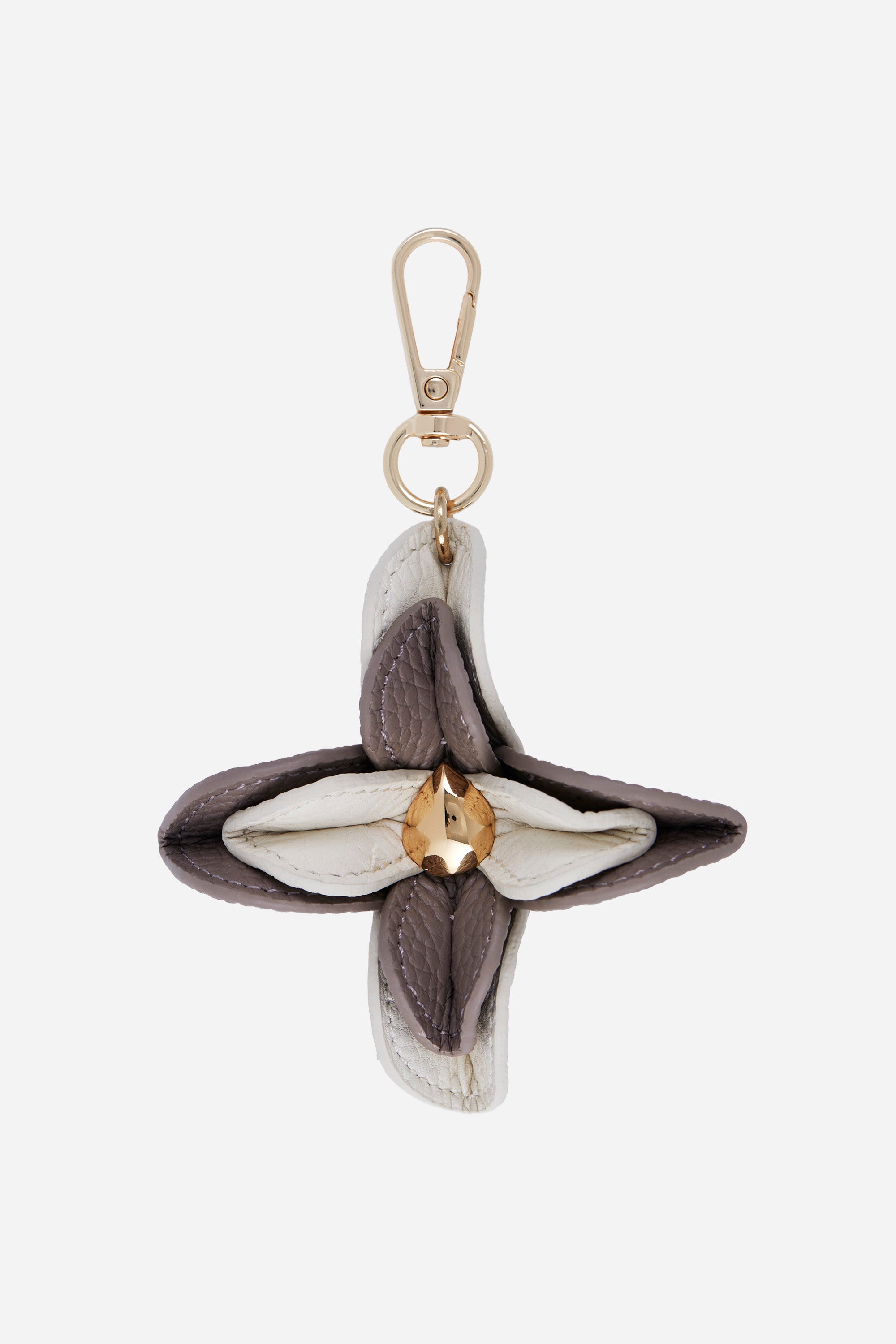 Bloom Gray Beige Charm and Keyring