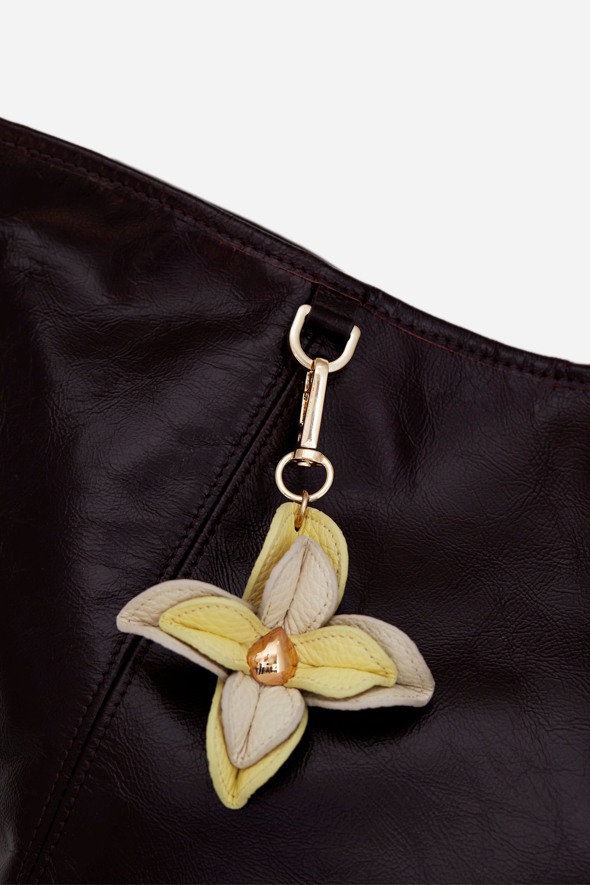 Bloom Yellow Beige Charm and Keyring