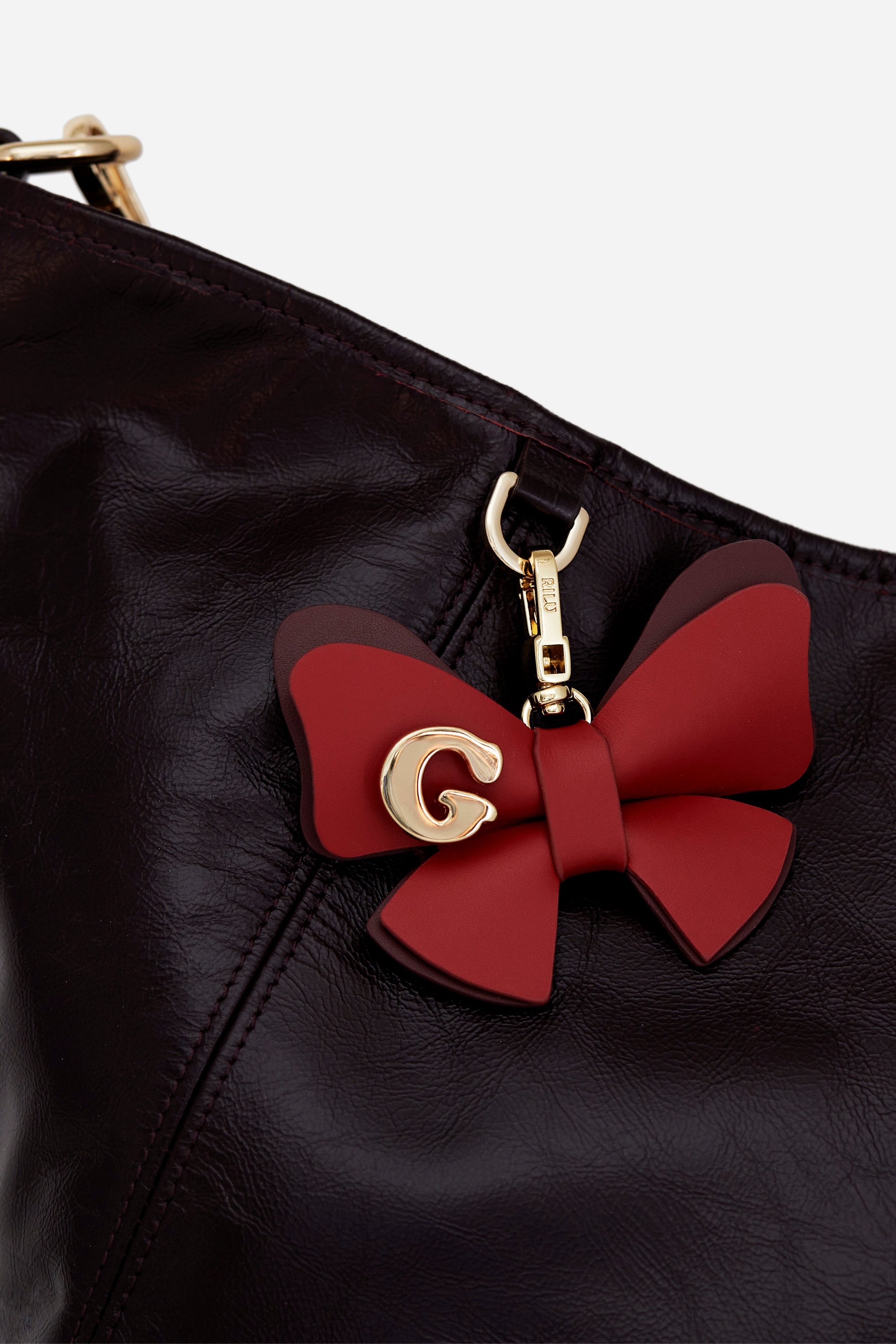 Bow Red Burgundy Charm and Keyring