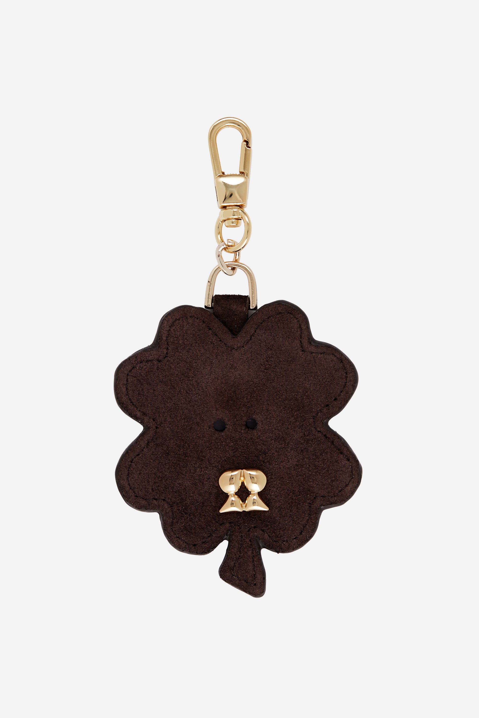 Clover Espresso Suede Charm and Keyring