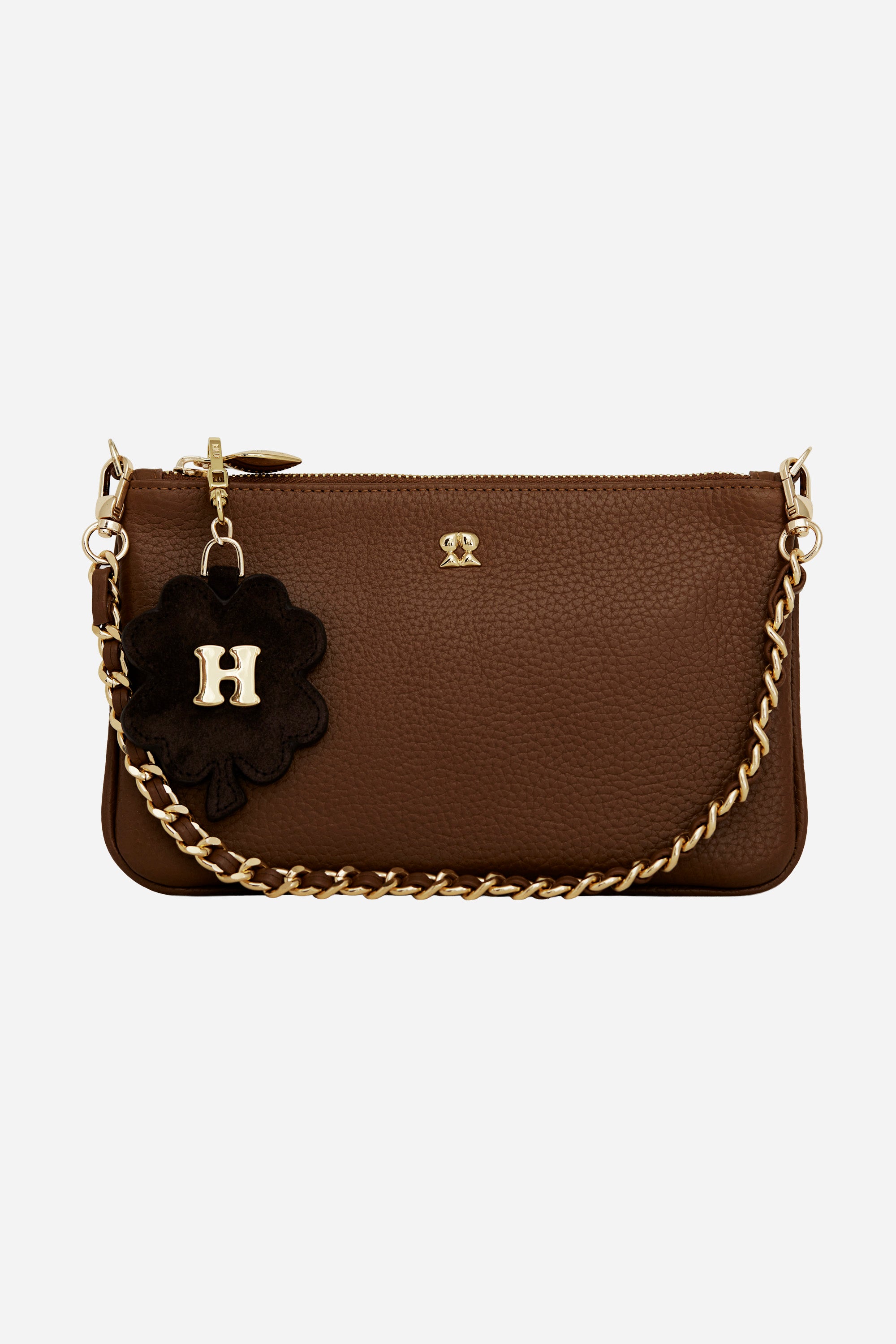 Clover Espresso Suede Charm and Keyring