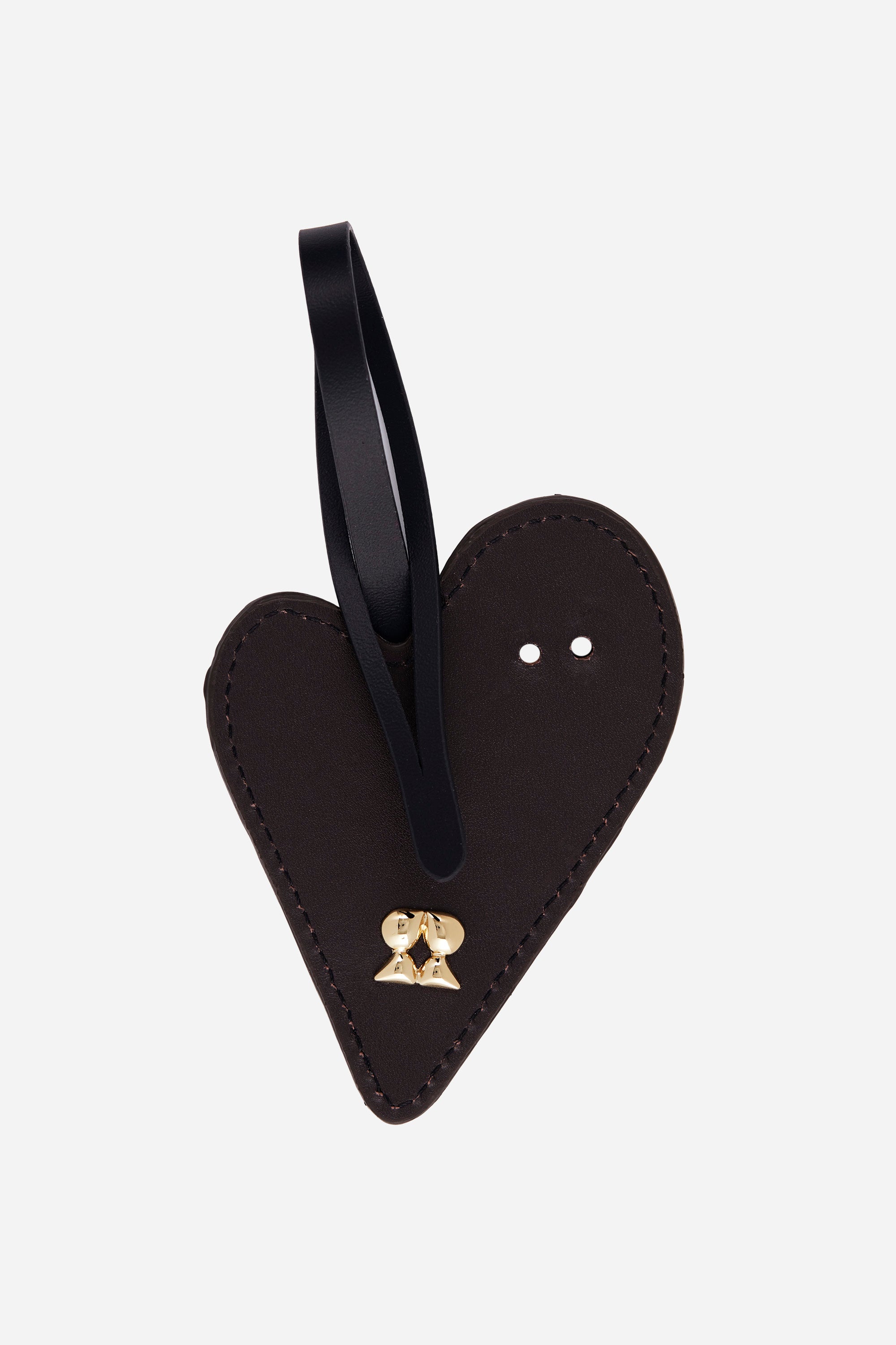Heart Dark Brown Charm and Keyring