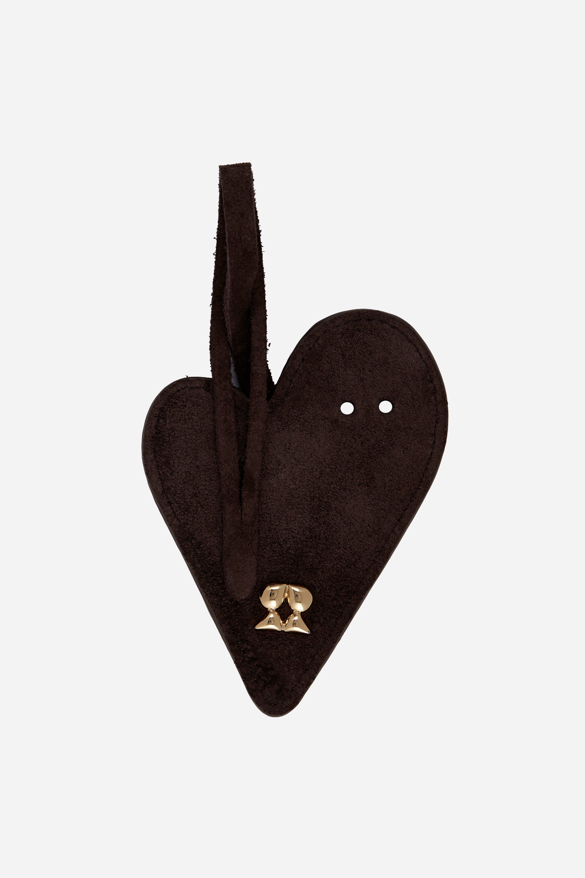 Heart Espresso Suede Charm and Keyring