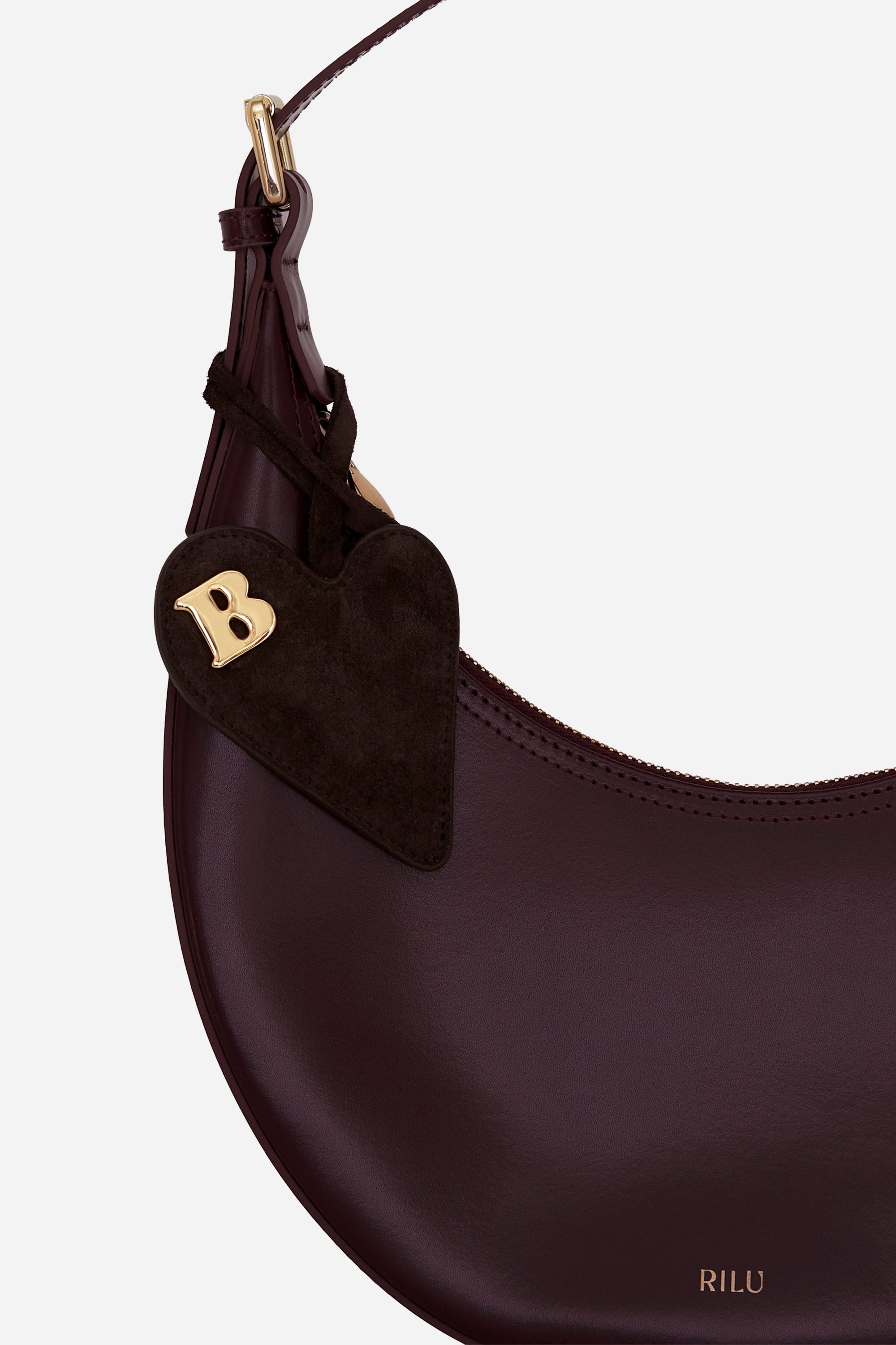 Heart Espresso Suede Charm and Keyring