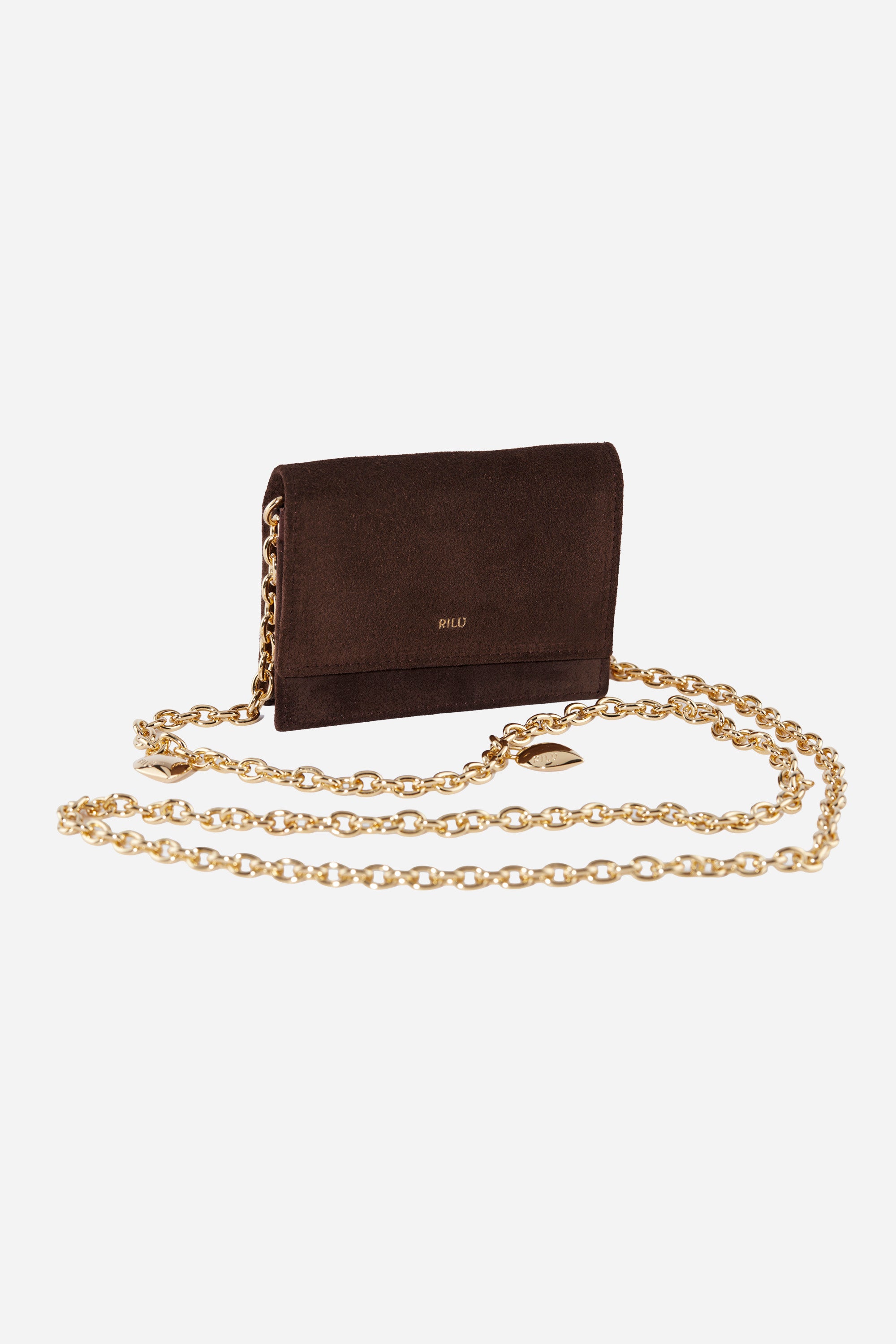 LILY SUEDE ESPRESSO CHAIN MICRO BAG