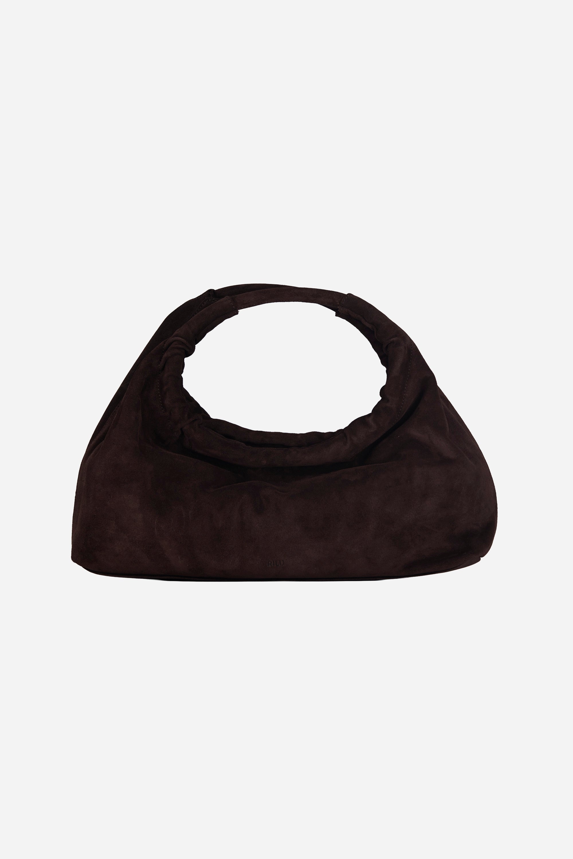 Sirena Espresso Suede Shoulder Bag