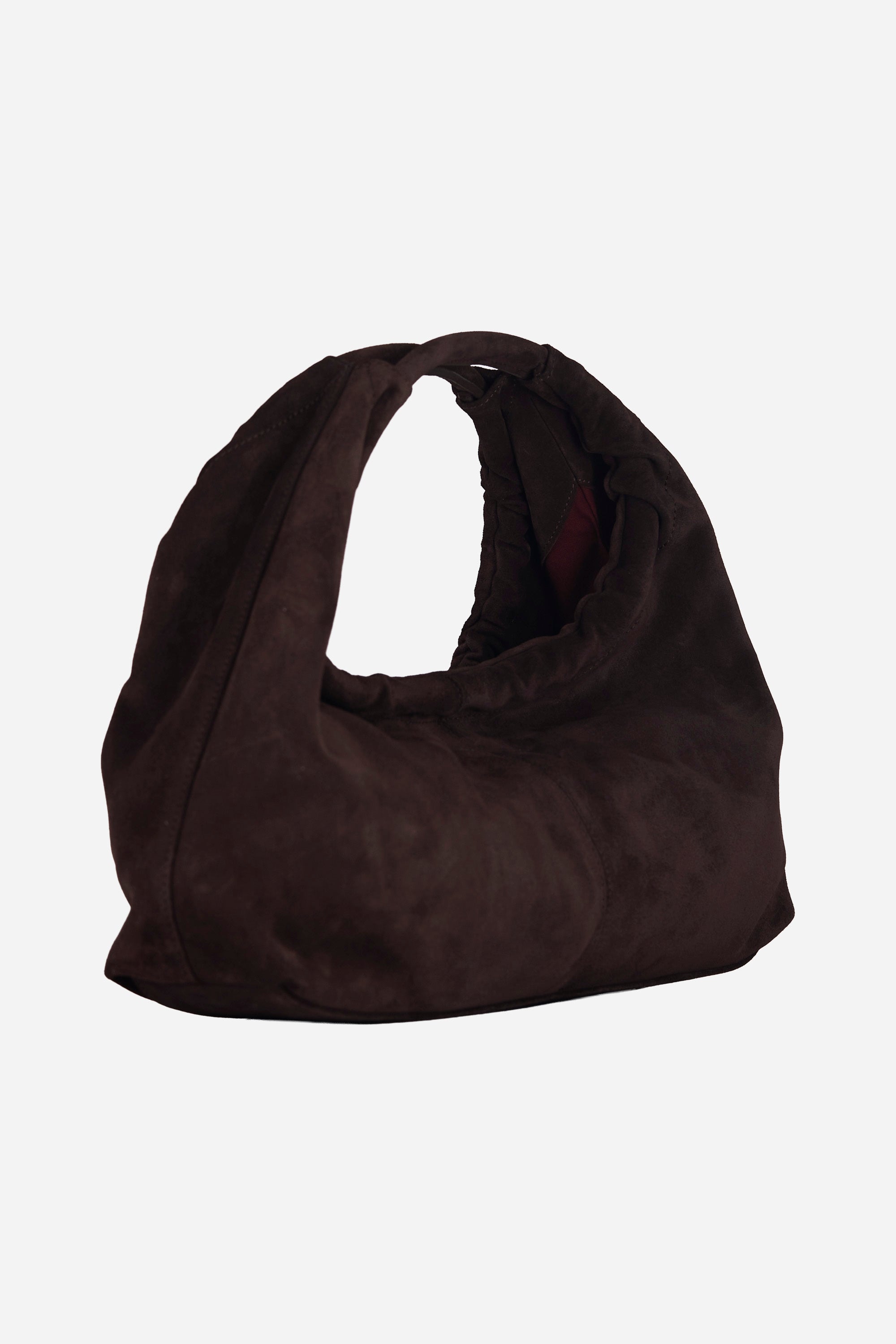 Sirena Espresso Suede Shoulder Bag
