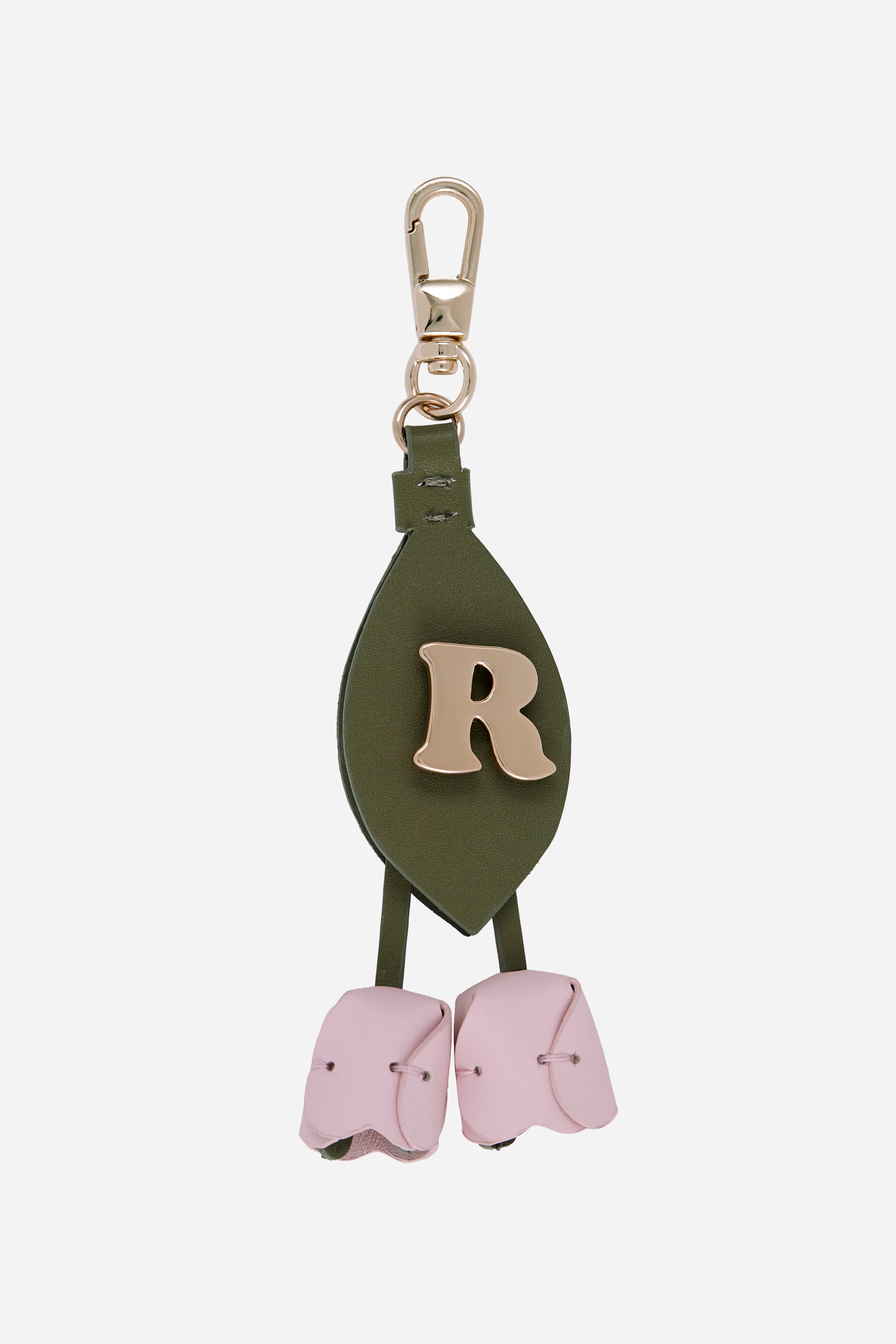 TULIPS GREEN POWDER PINK CHARM AND KEYRING
