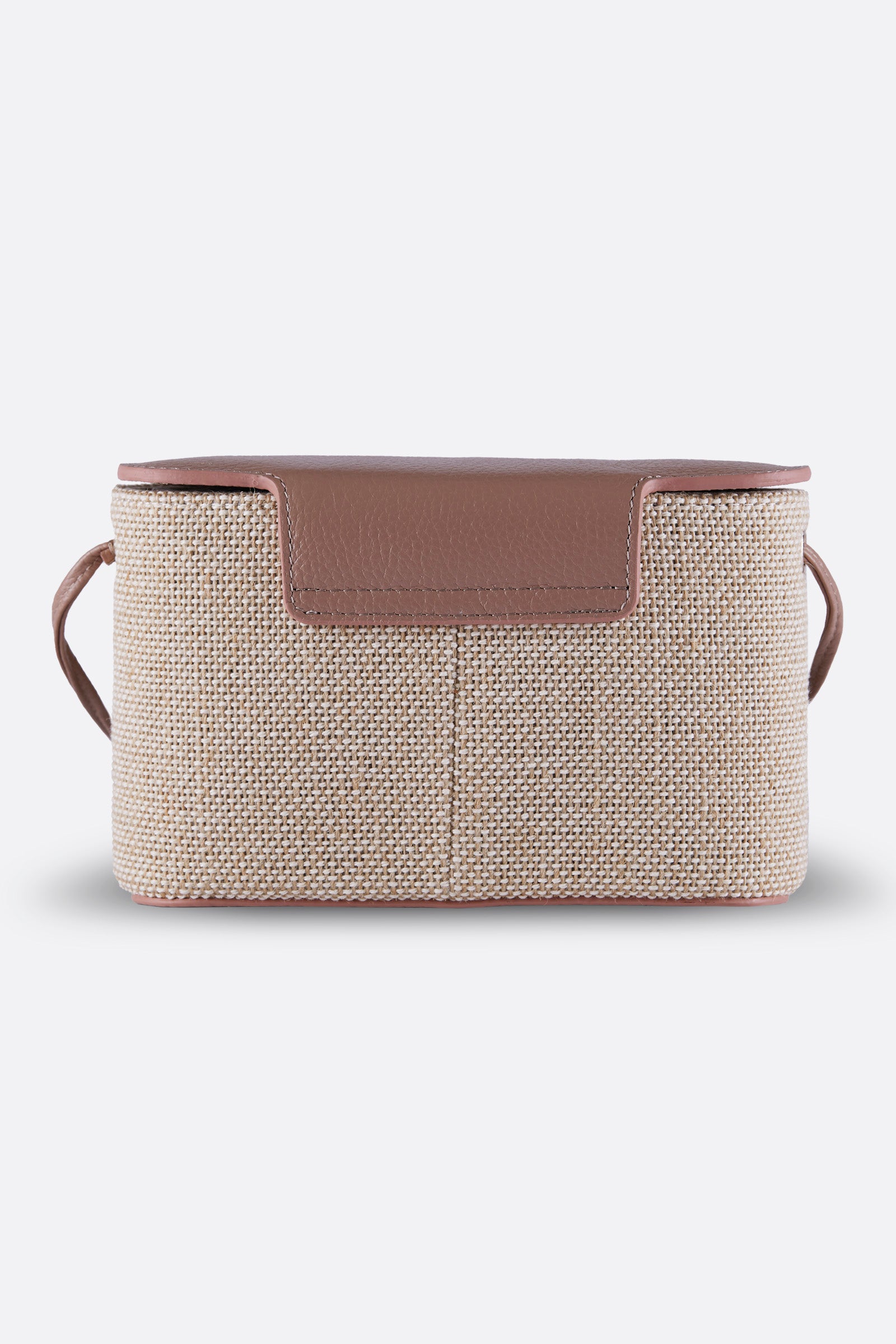 CALIA DUSTY ROSE CANVAS-LEATHER CROSSBODY BAG