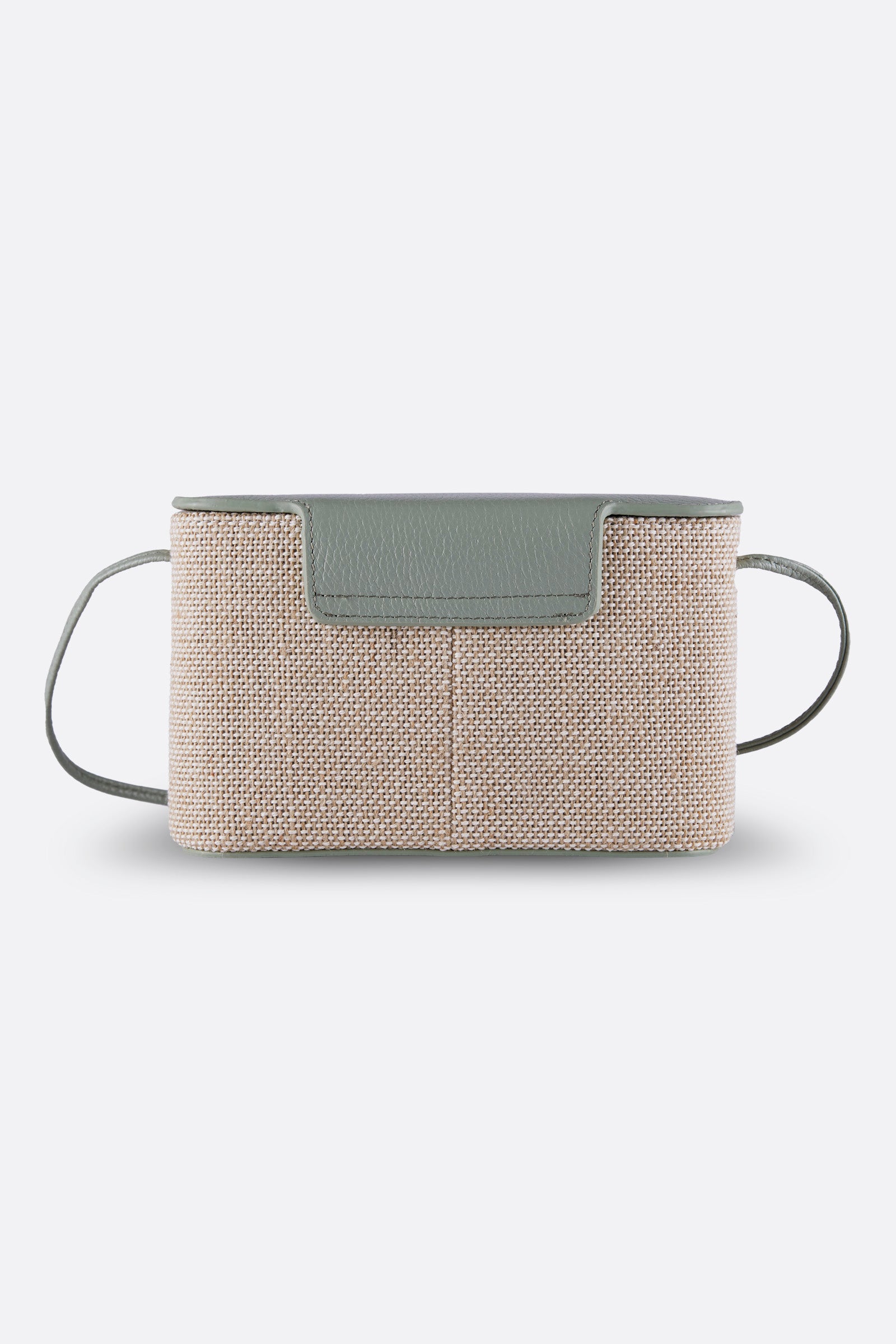 CALIA MINT GREEN CANVAS-LEATHER CROSSBODY BAG