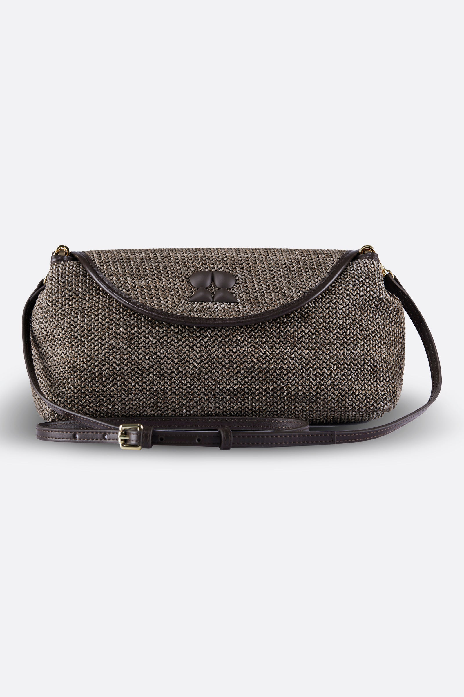 RHEA ESPRESSO RAFFIA CLUTCH