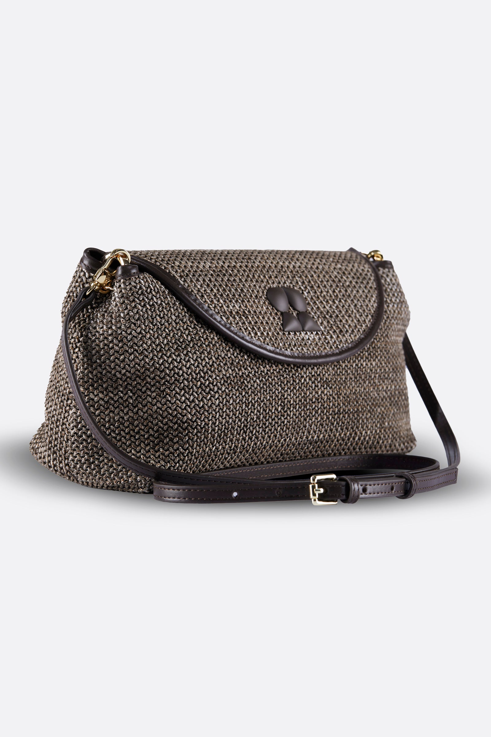 RHEA ESPRESSO RAFFIA CLUTCH