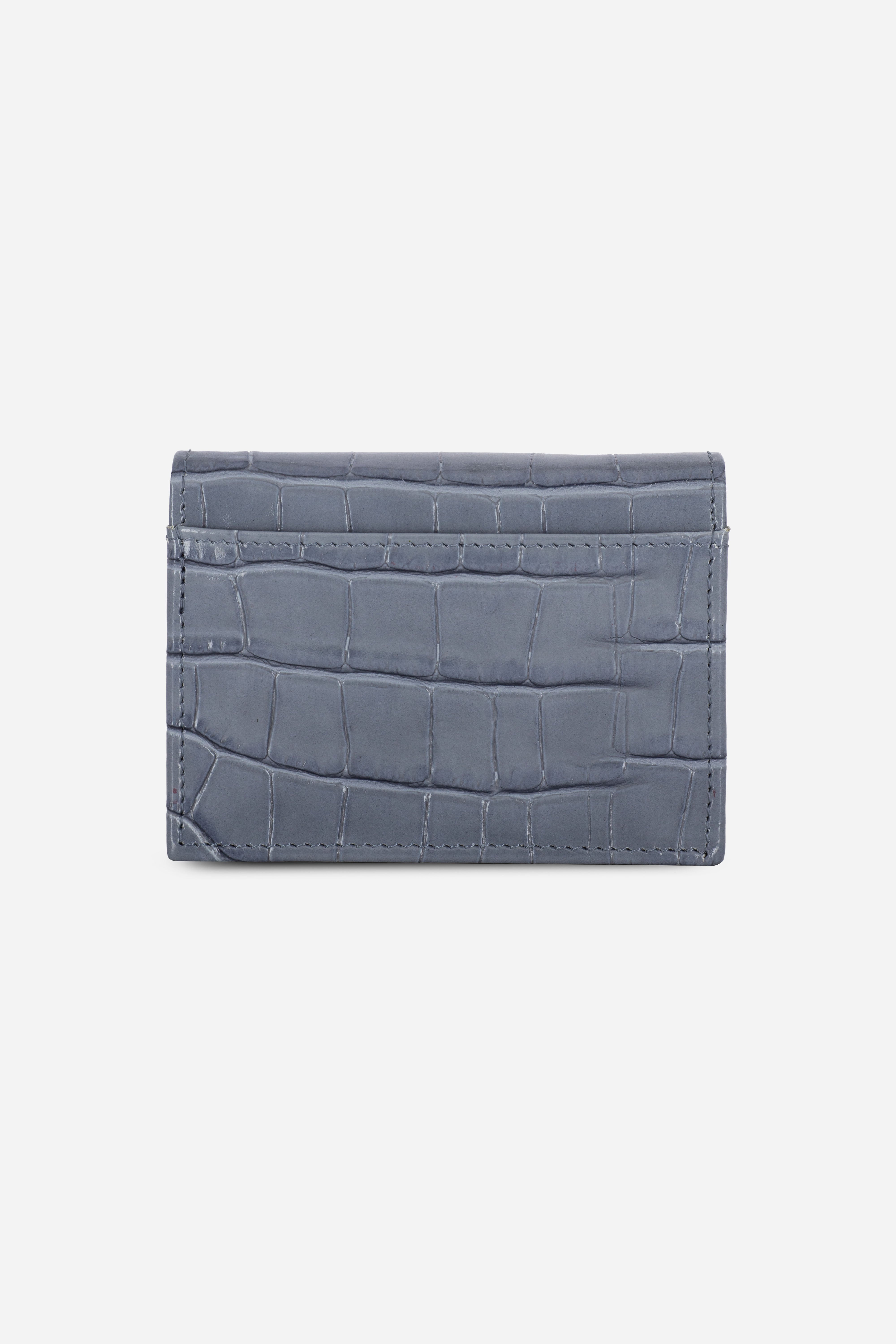 Rilu Lily ash blue croco print chain micro bag back view