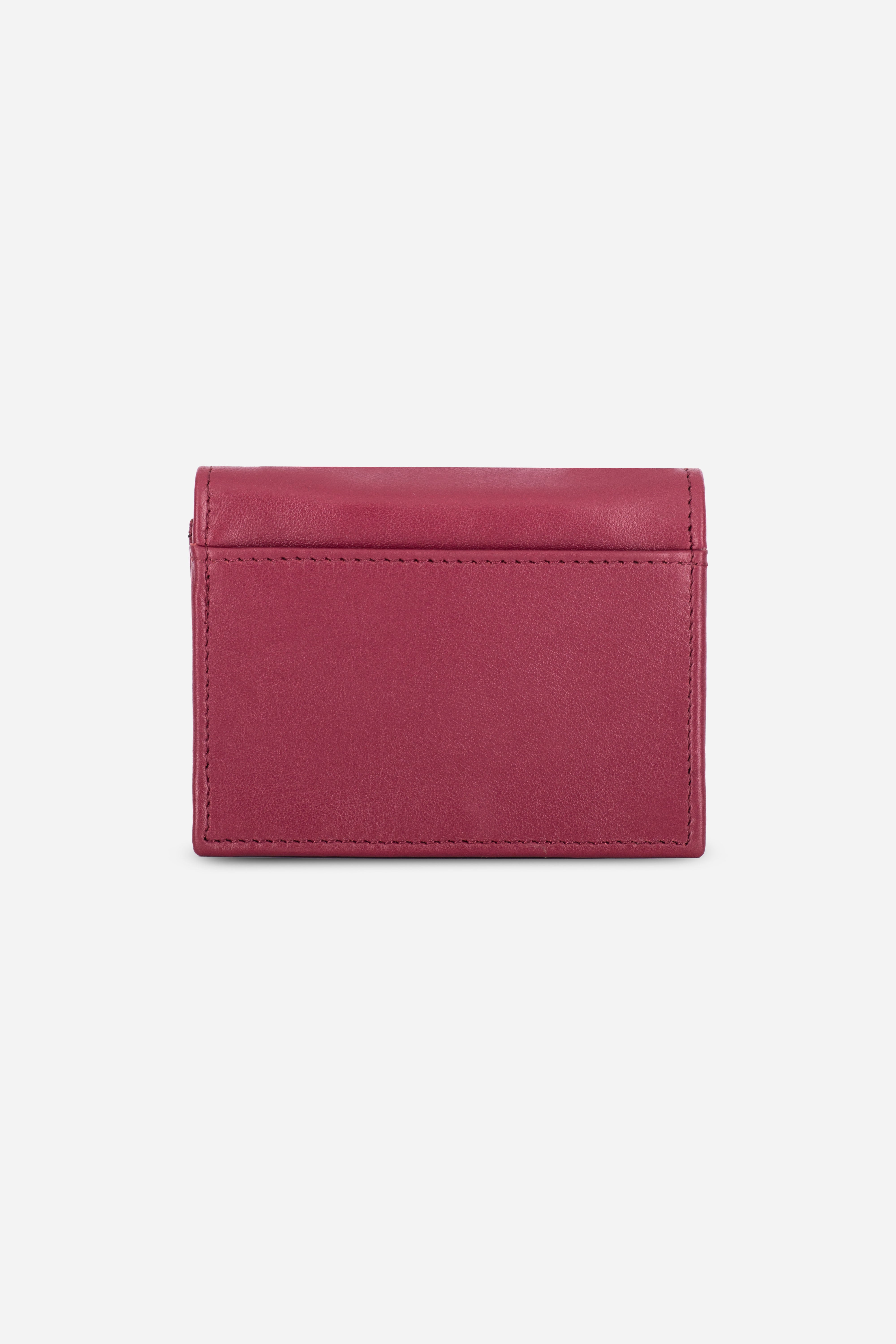 Rilu Lily raspberry leather chain micro bag back view