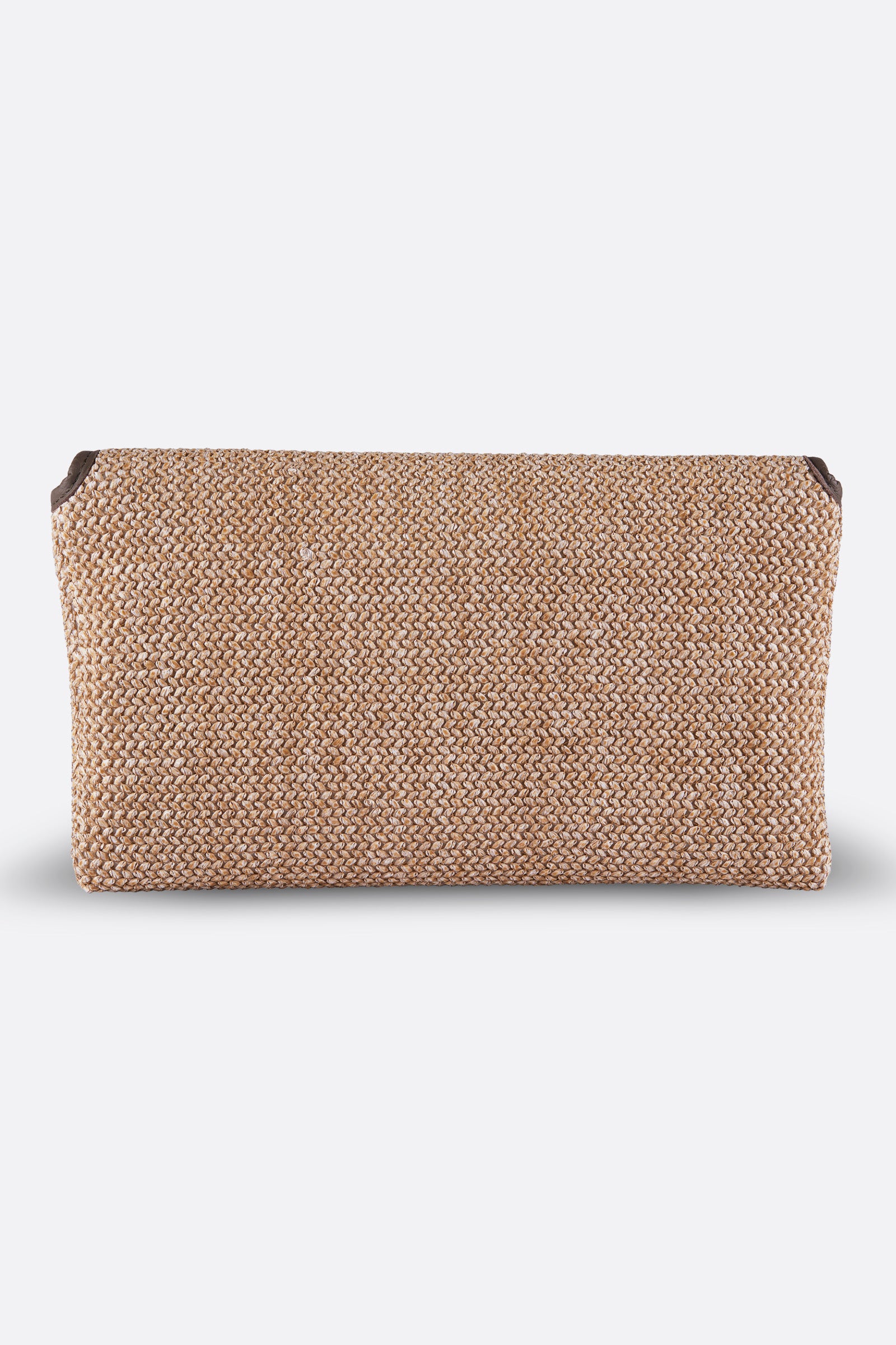 RINA MOCHA RAFFIA CLUTCH