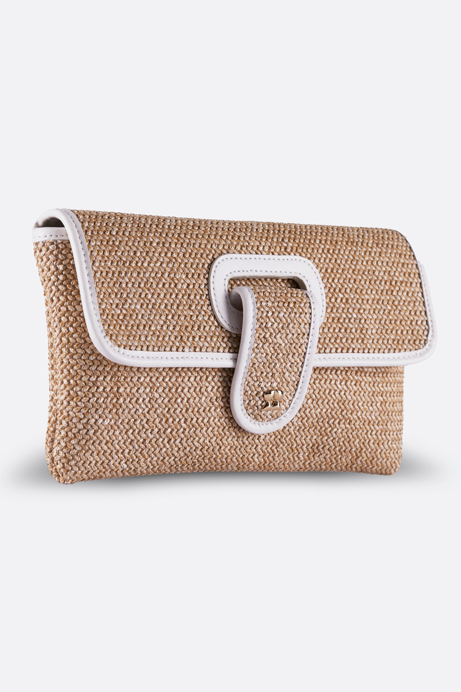 RINA VANILLA RAFFIA CLUTCH