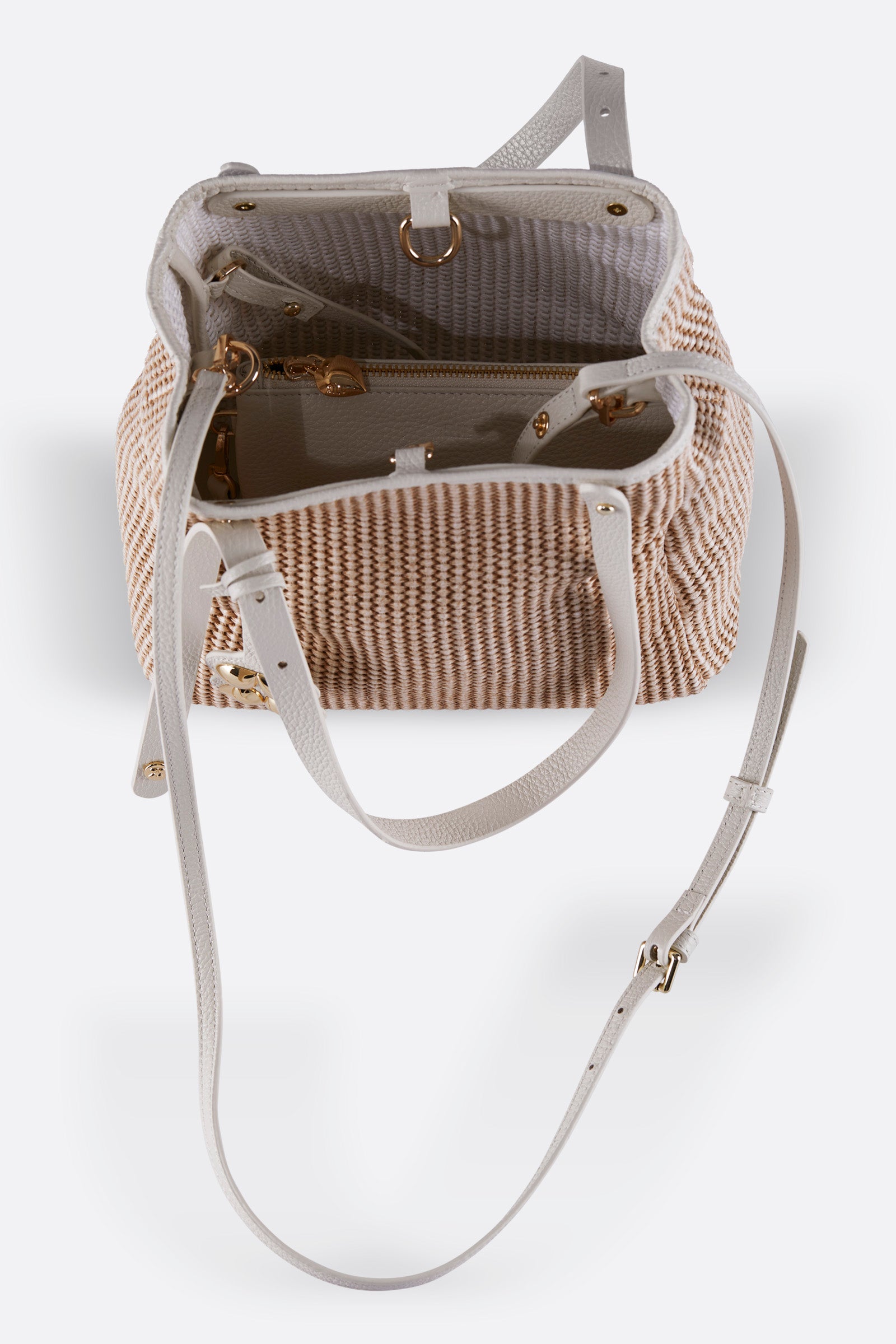 ZOEY BEIGE RAFFIA SHOULDER BAG