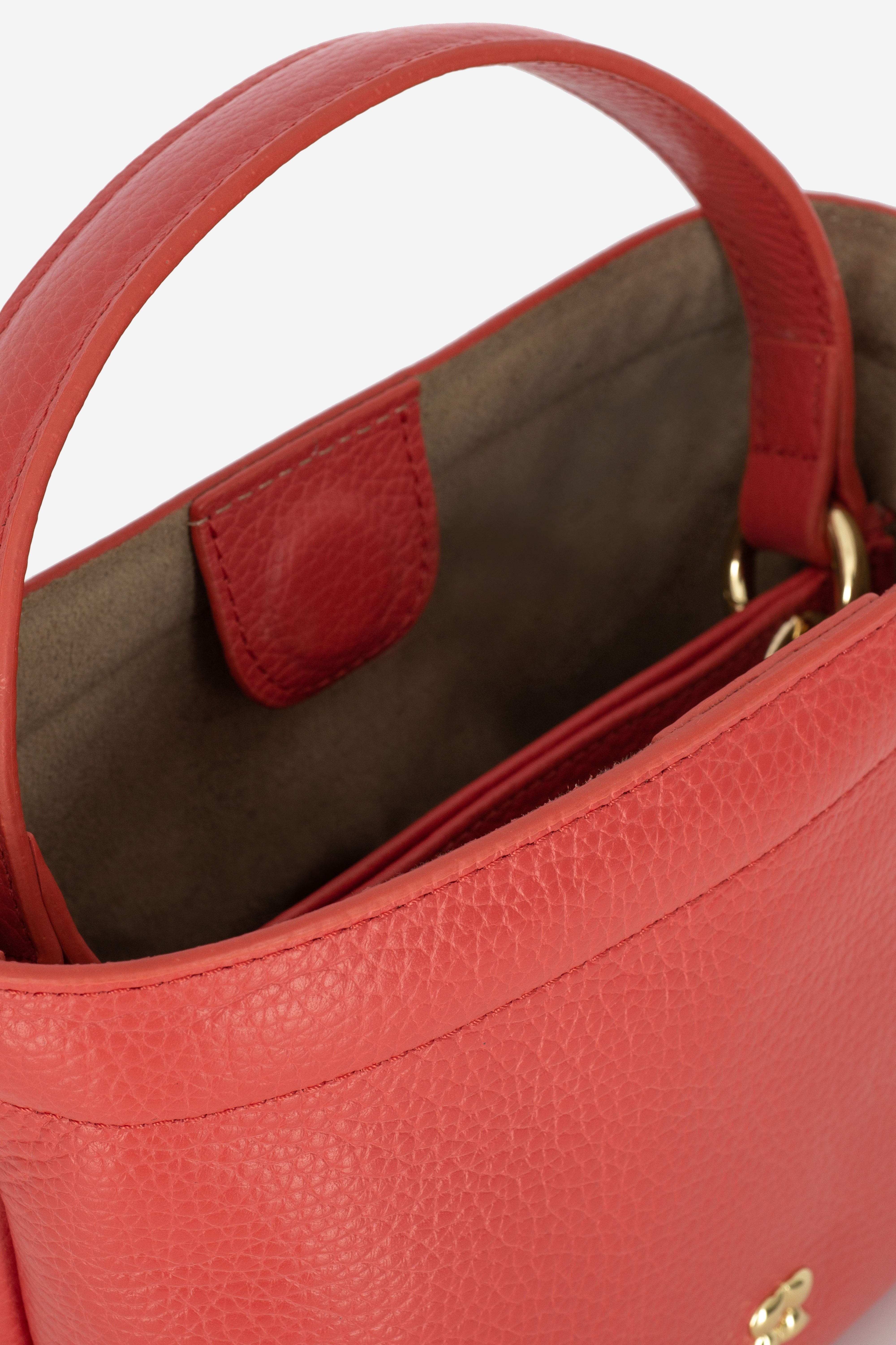 LOULOU CORAL LEATHER CROSSBODY BAG