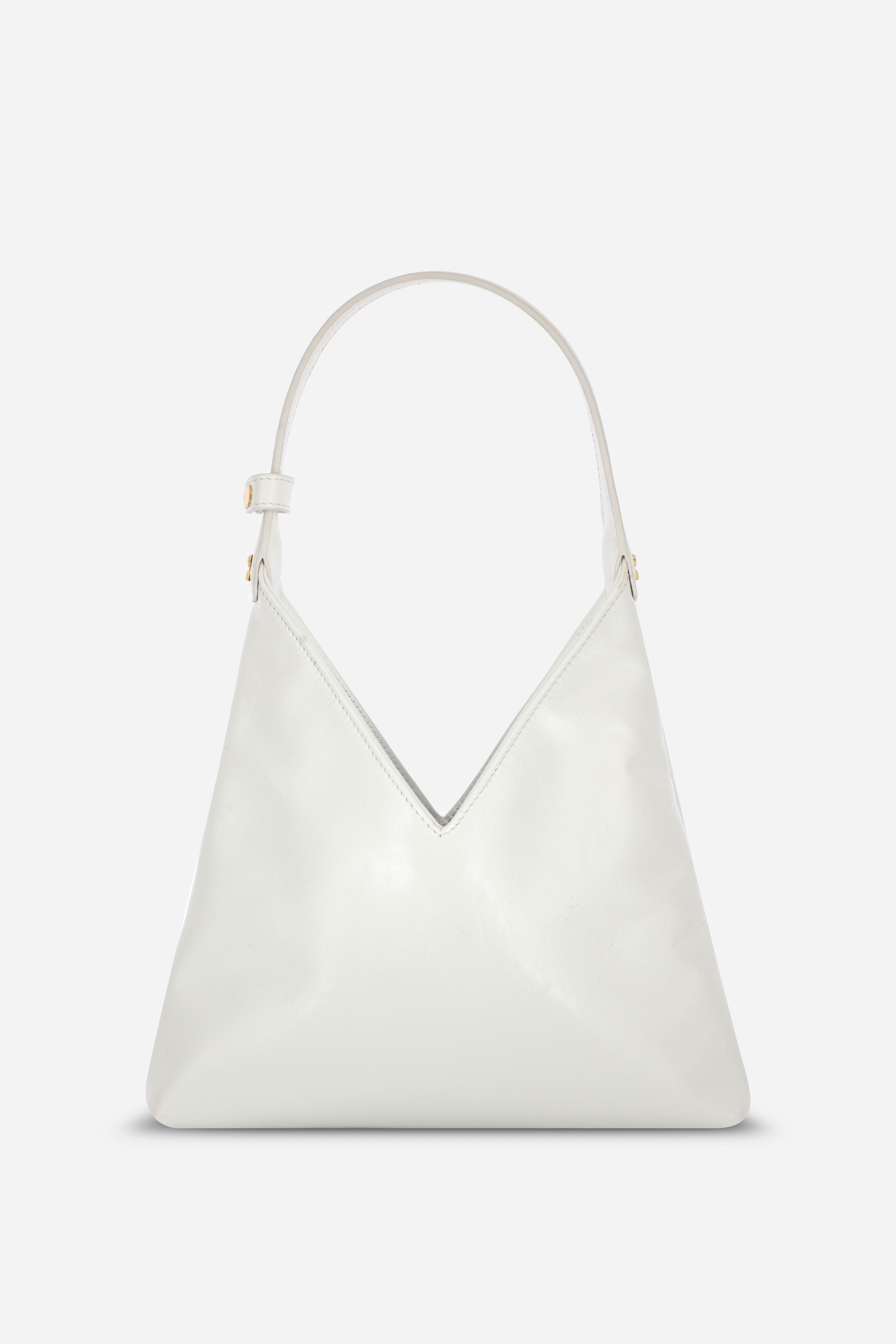 Lyra White Leather Shoulder Bag