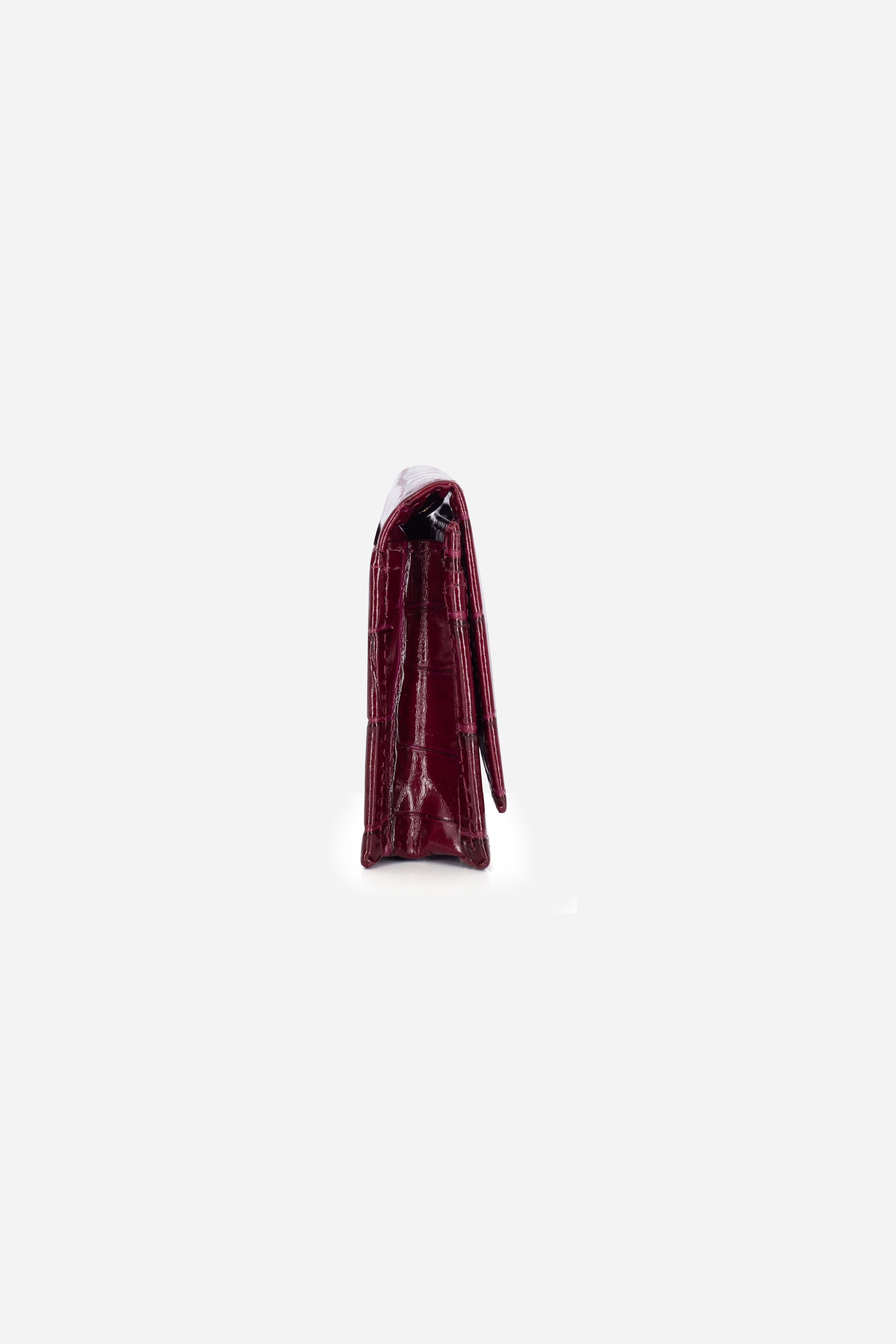 Lily Burgundy Croco Print