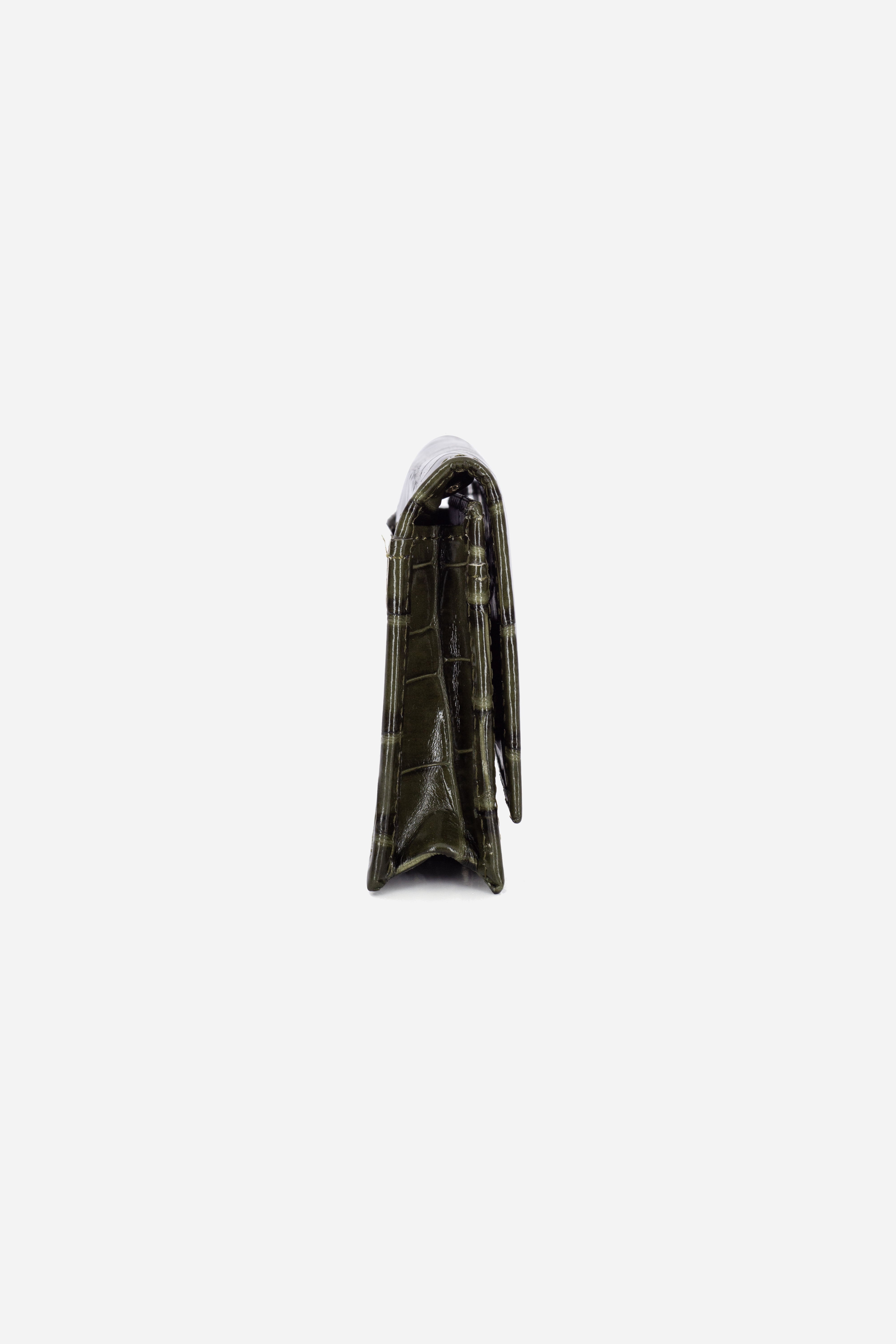 Lily Dark Green Croco Print