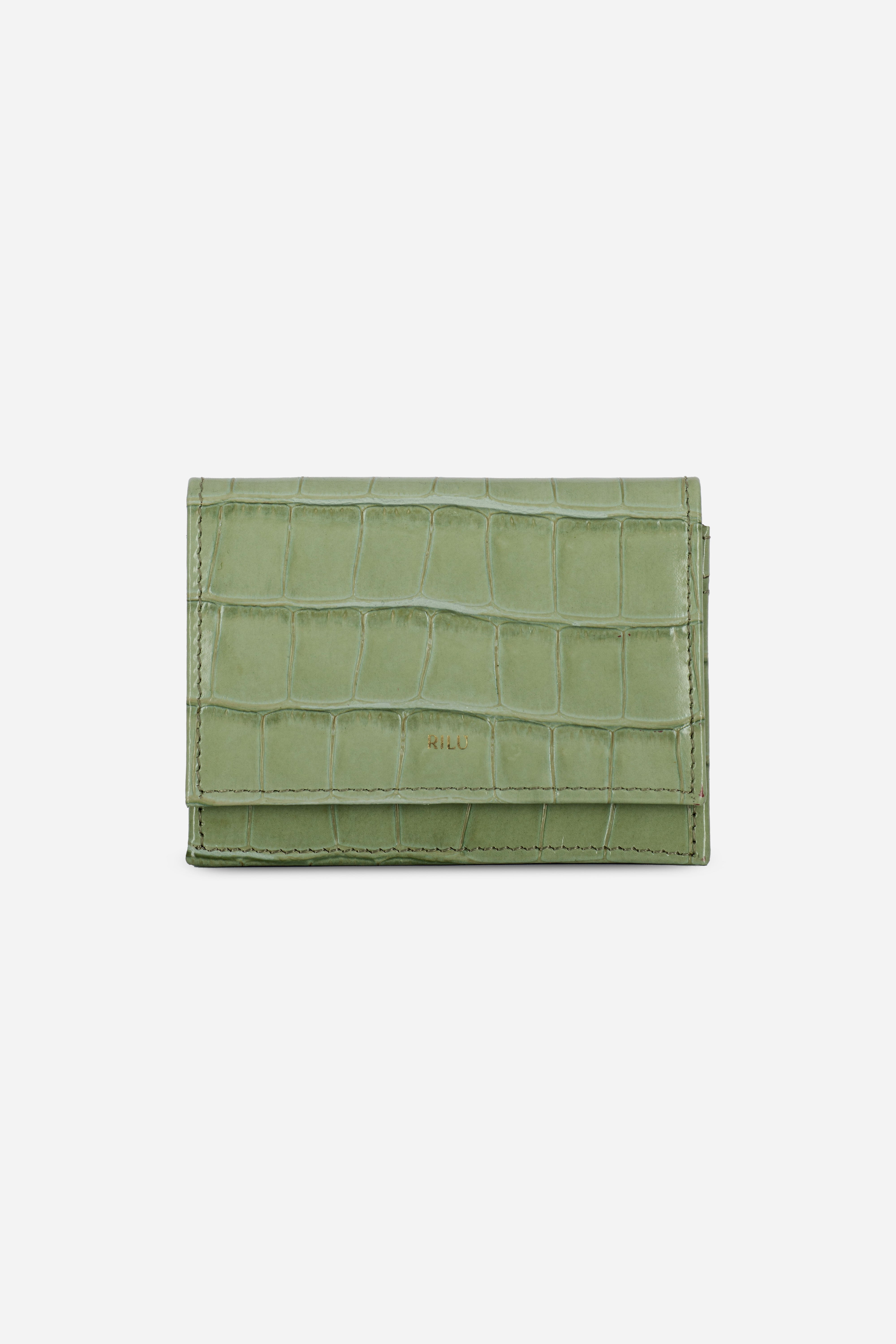 LILY GREEN CROCO CHAIN MICRO BAG