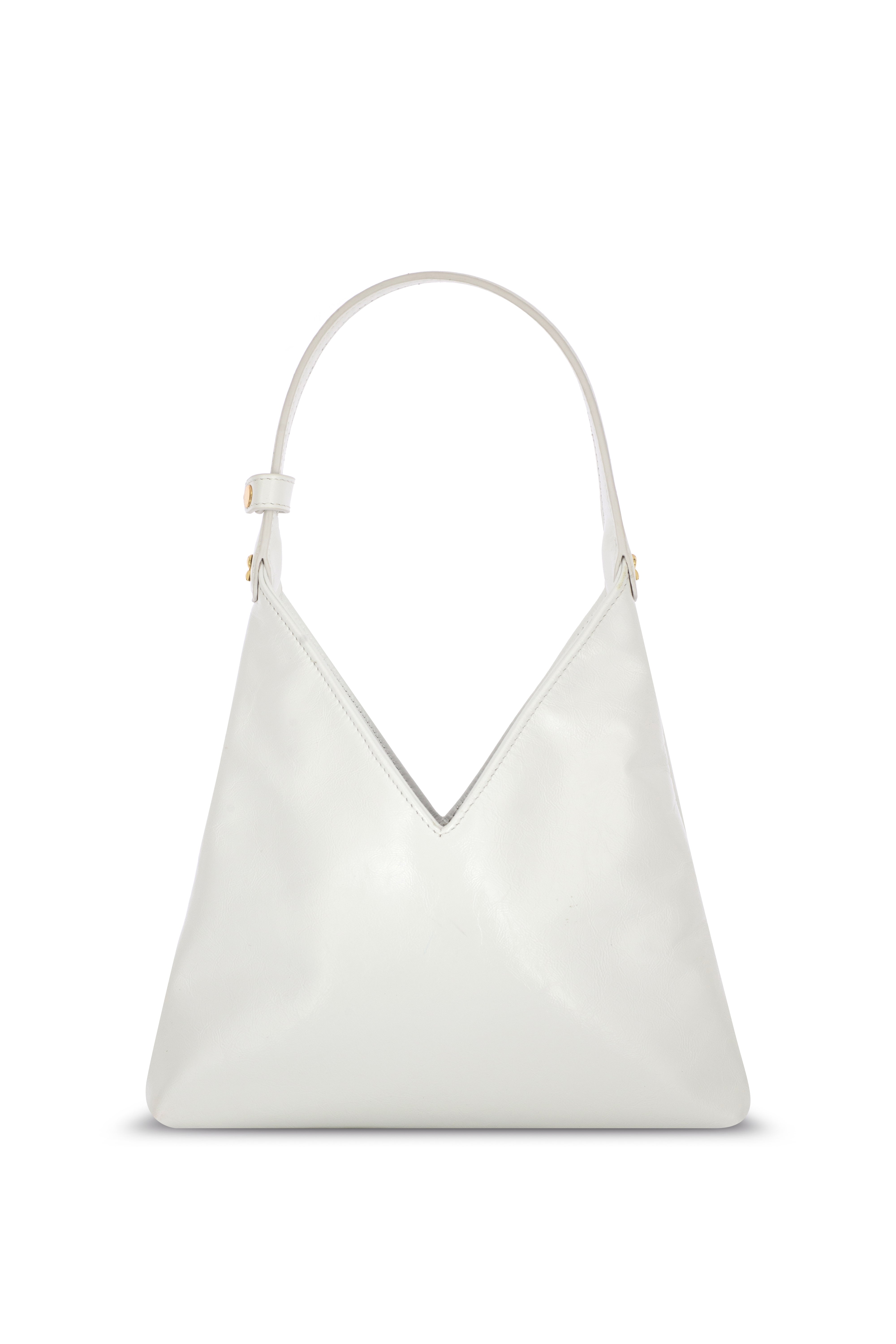 Lyra White Leather Shoulder Bag