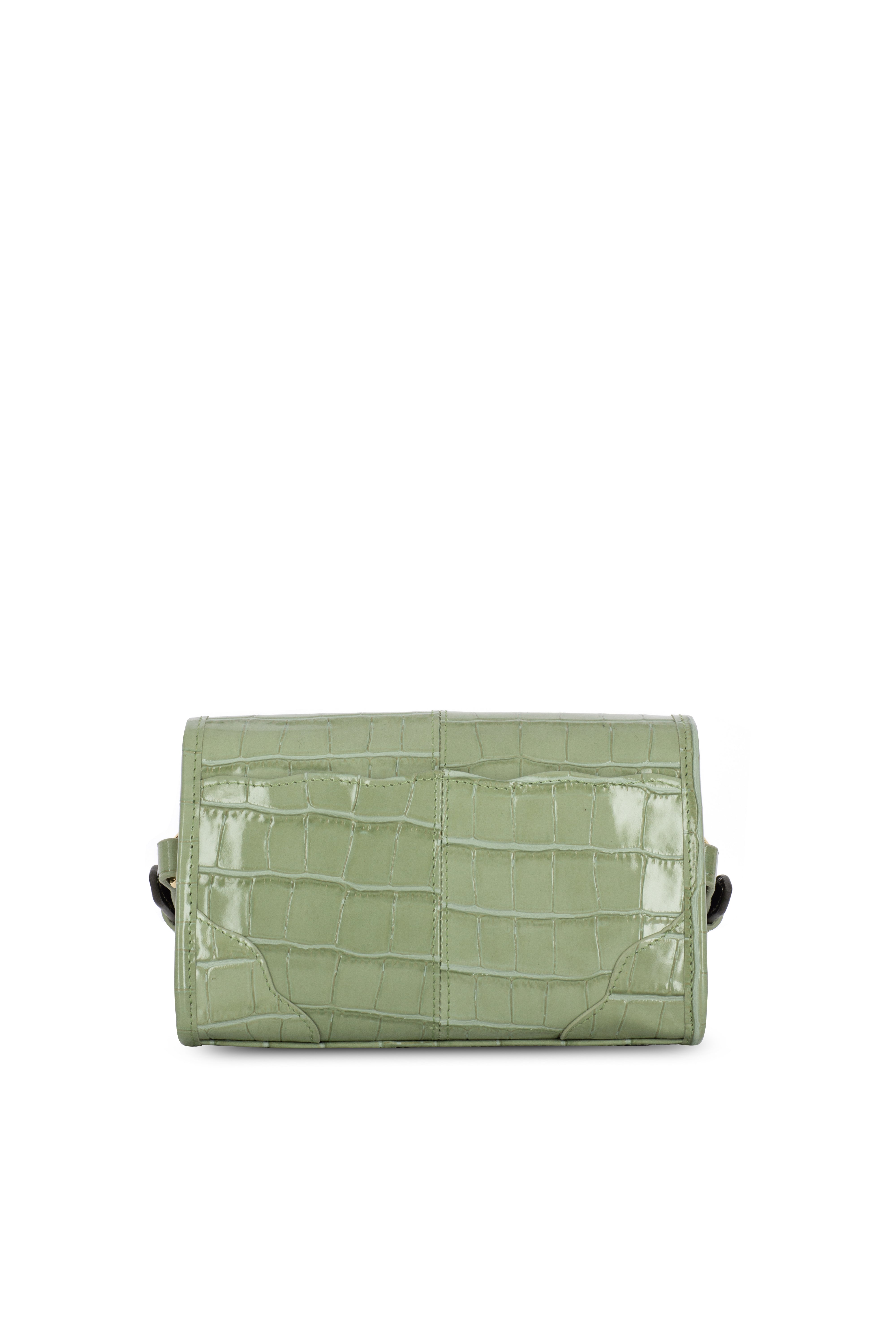 ELYSIA CROCO GREEN LEATHER MINI BAG