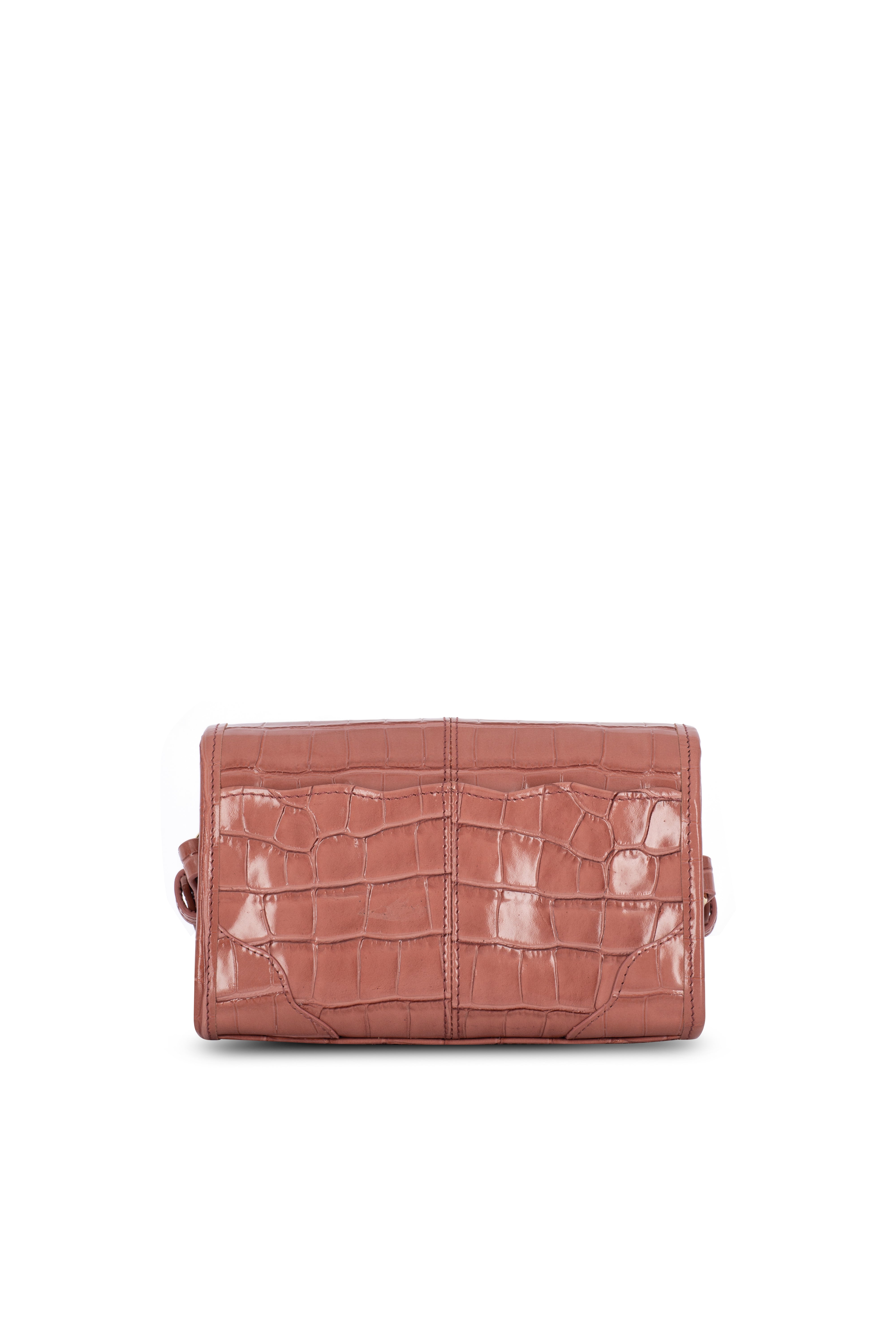 ELYSIA SALMON CROCO LEATHER MINI BAG