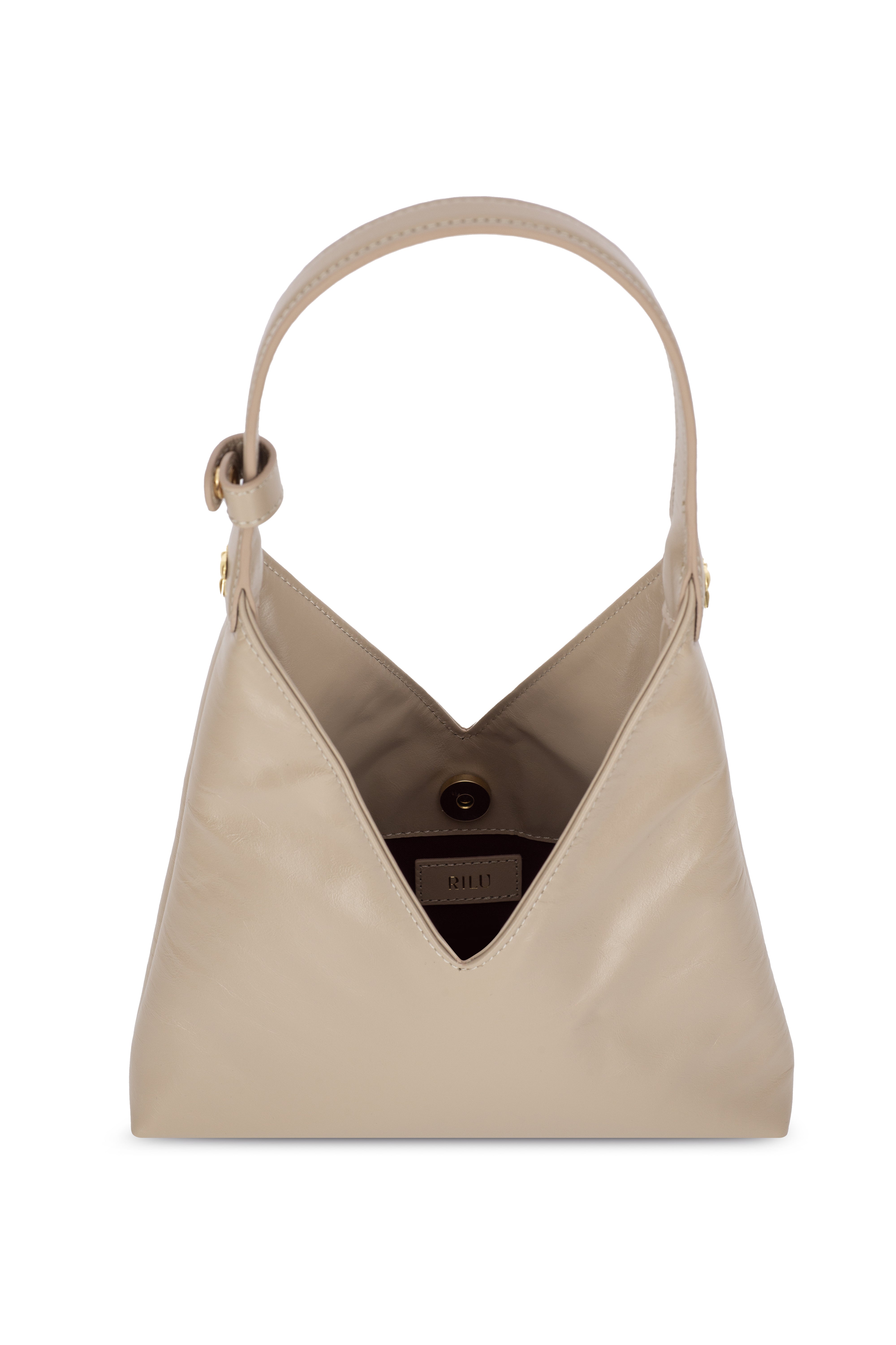 Lyra Sand Leather Shoulder Bag
