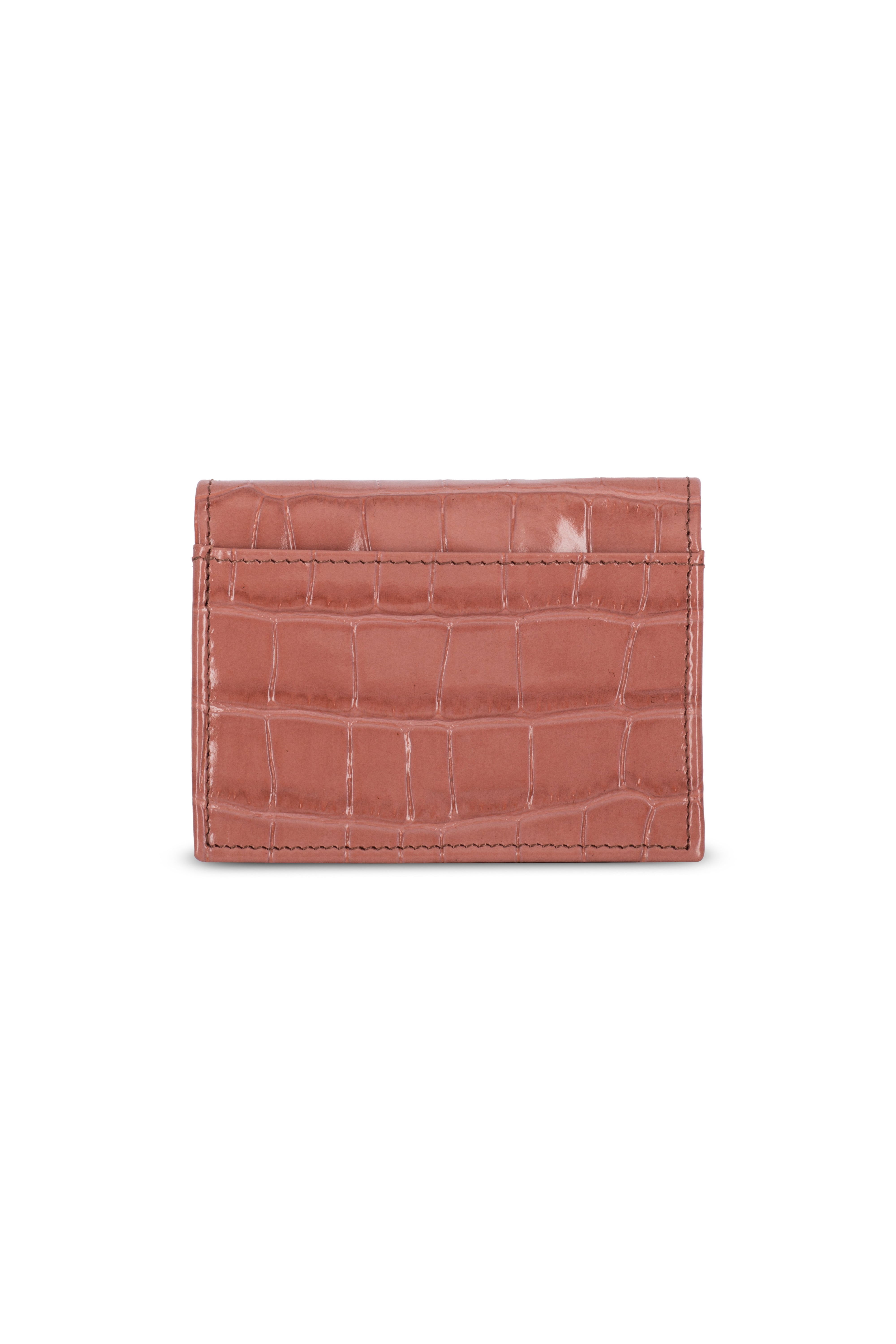 LILY SALMON CROCO CHAIN MICRO BAG