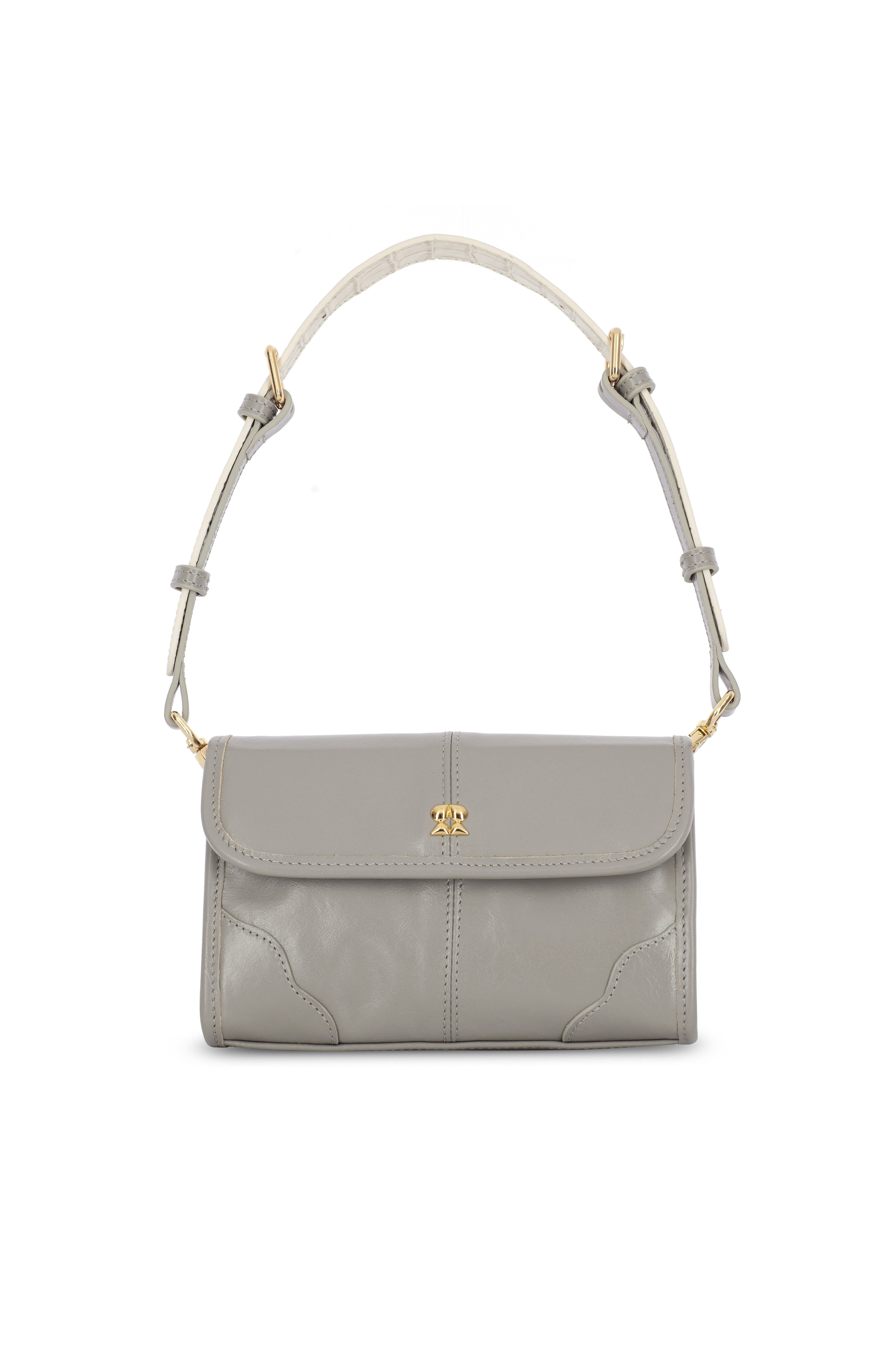 ELYSIA STONE GRAY LEATHER MINI BAG