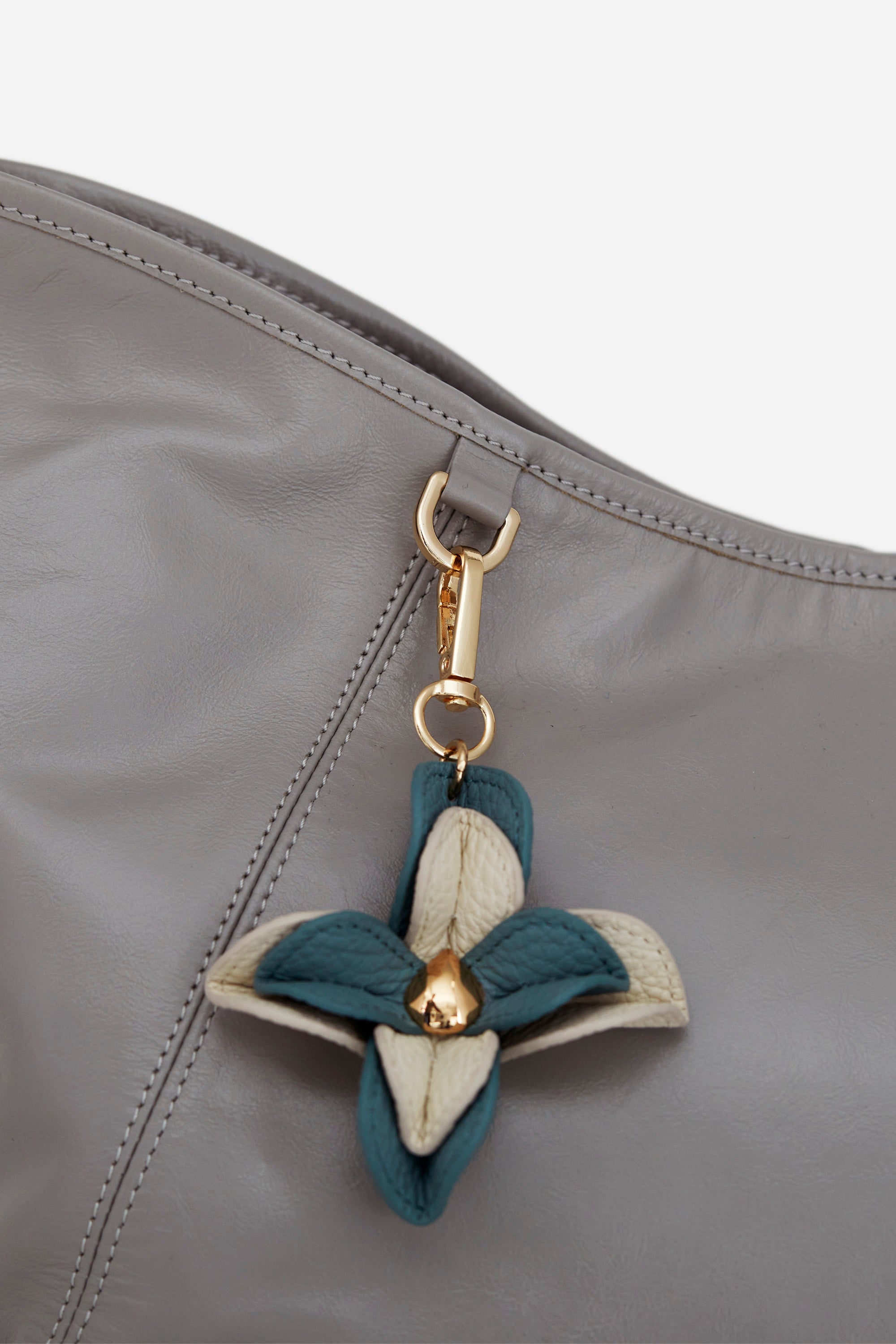 Bloom Blue Beige Charm and Keyring