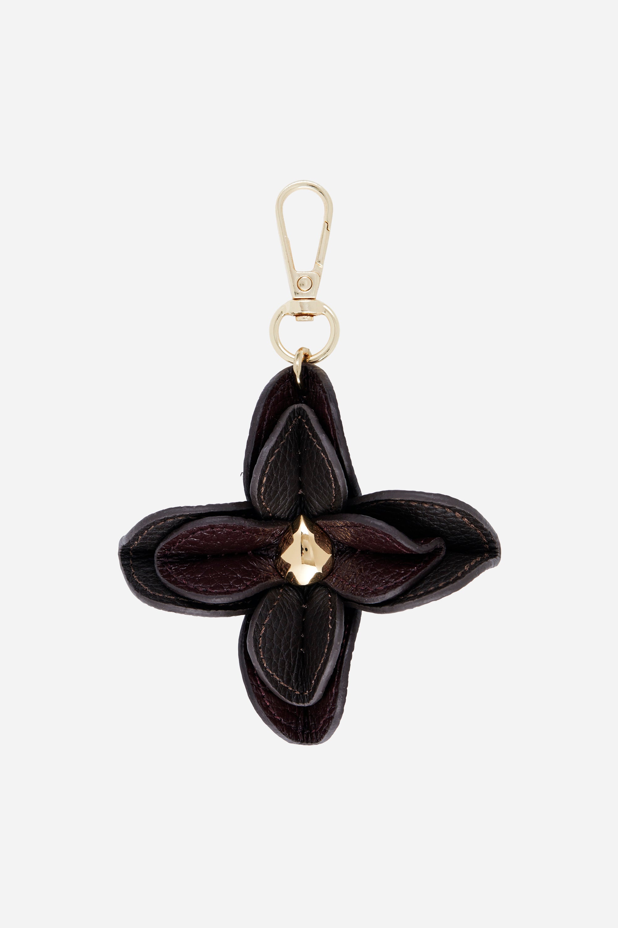 Bloom Brown Burgundy Charm and Keyring