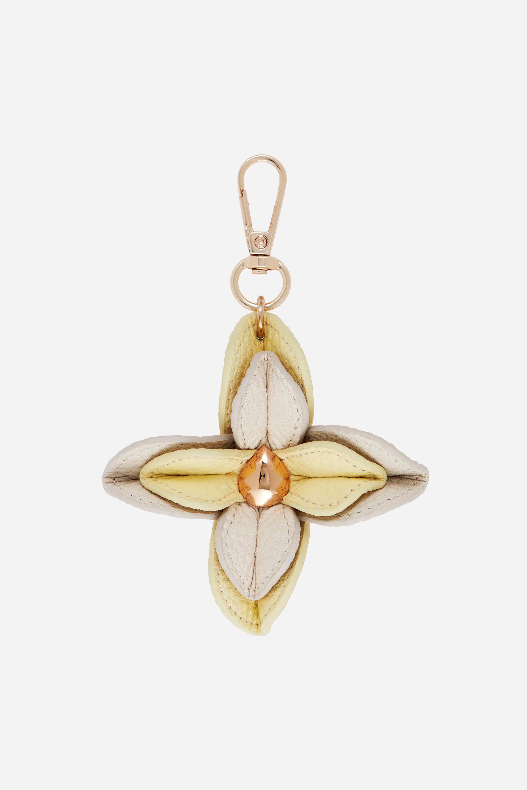 Bloom Yellow Beige Charm and Keyring