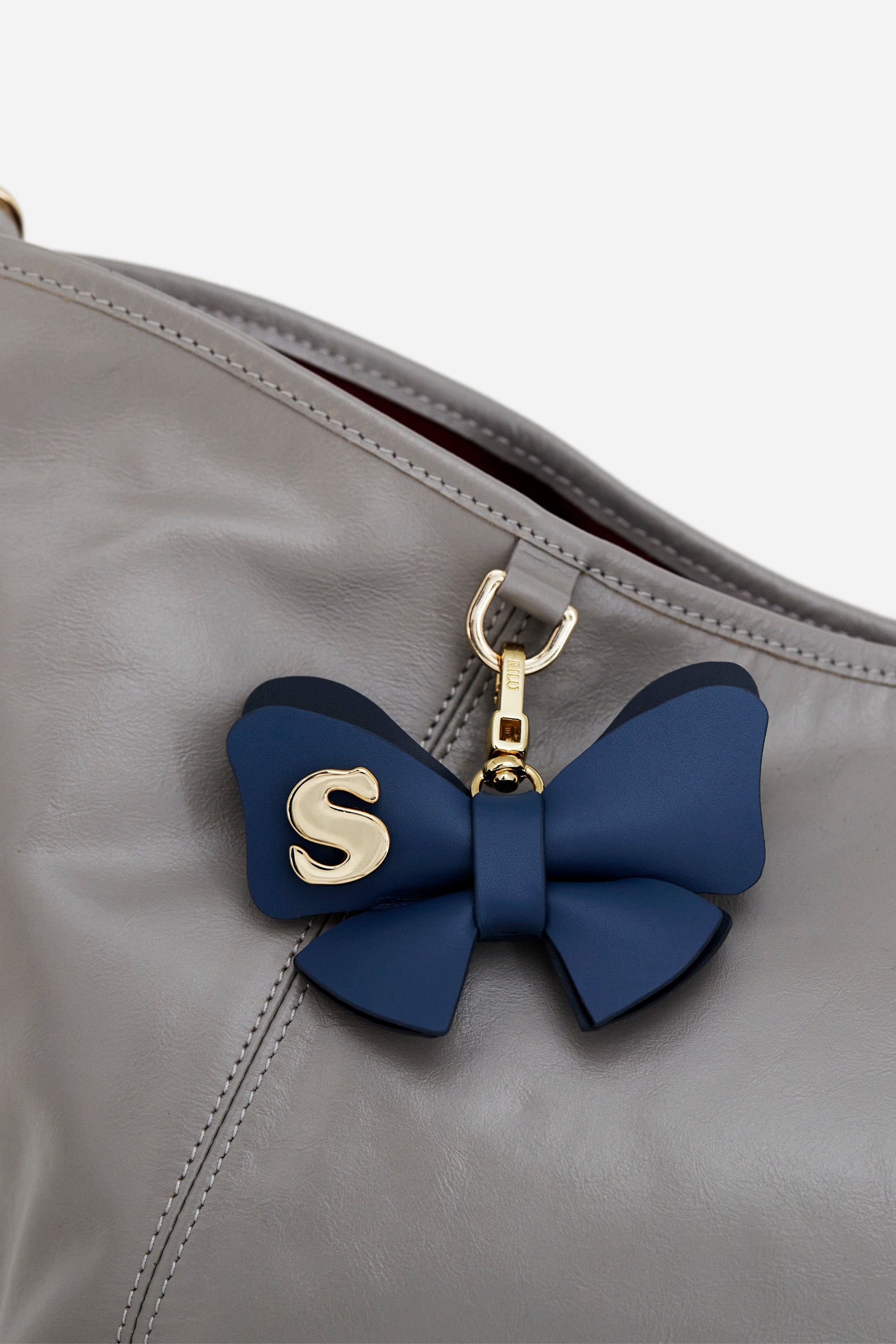 Bow Blue Navy Charm and Keyring