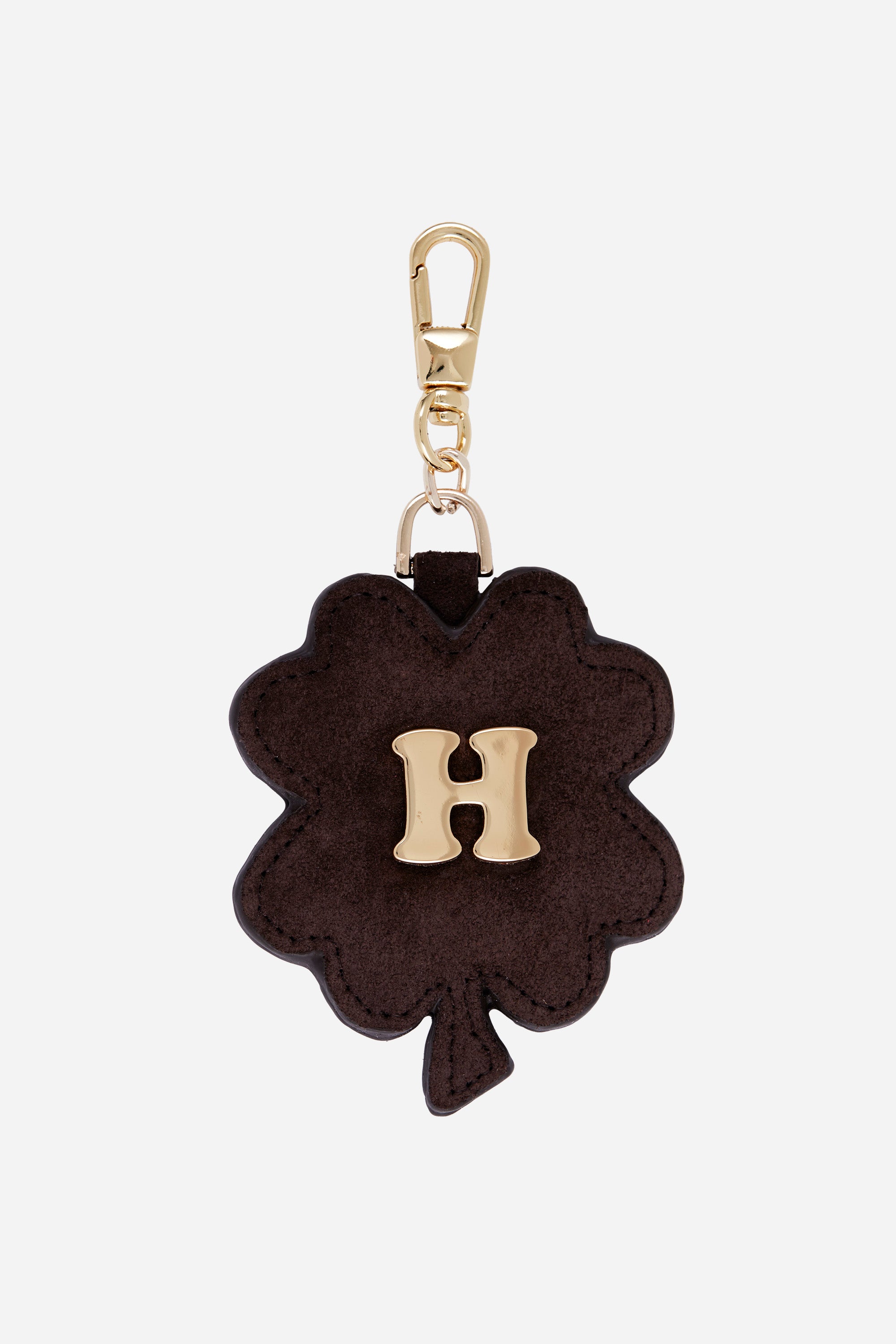 Clover Espresso Suede Charm and Keyring