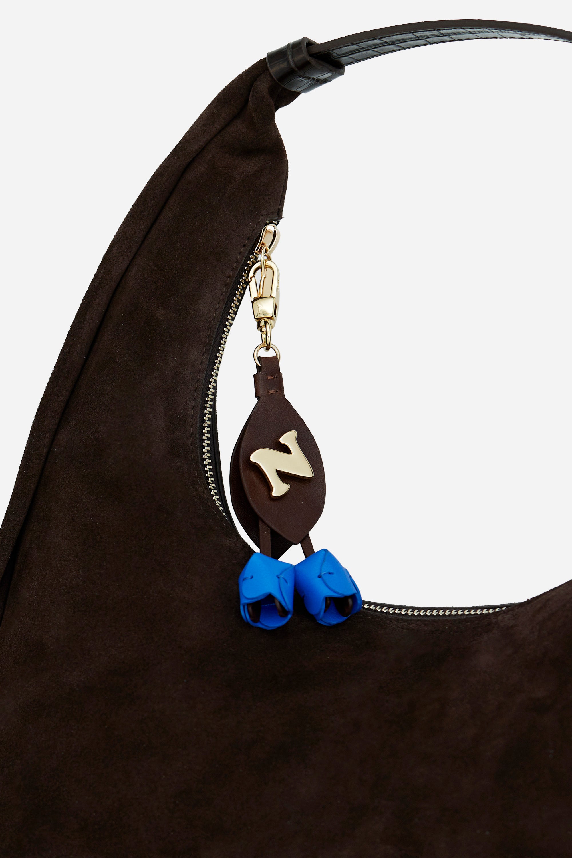 TULIPS Dark Brown Blue Charm and Keyring