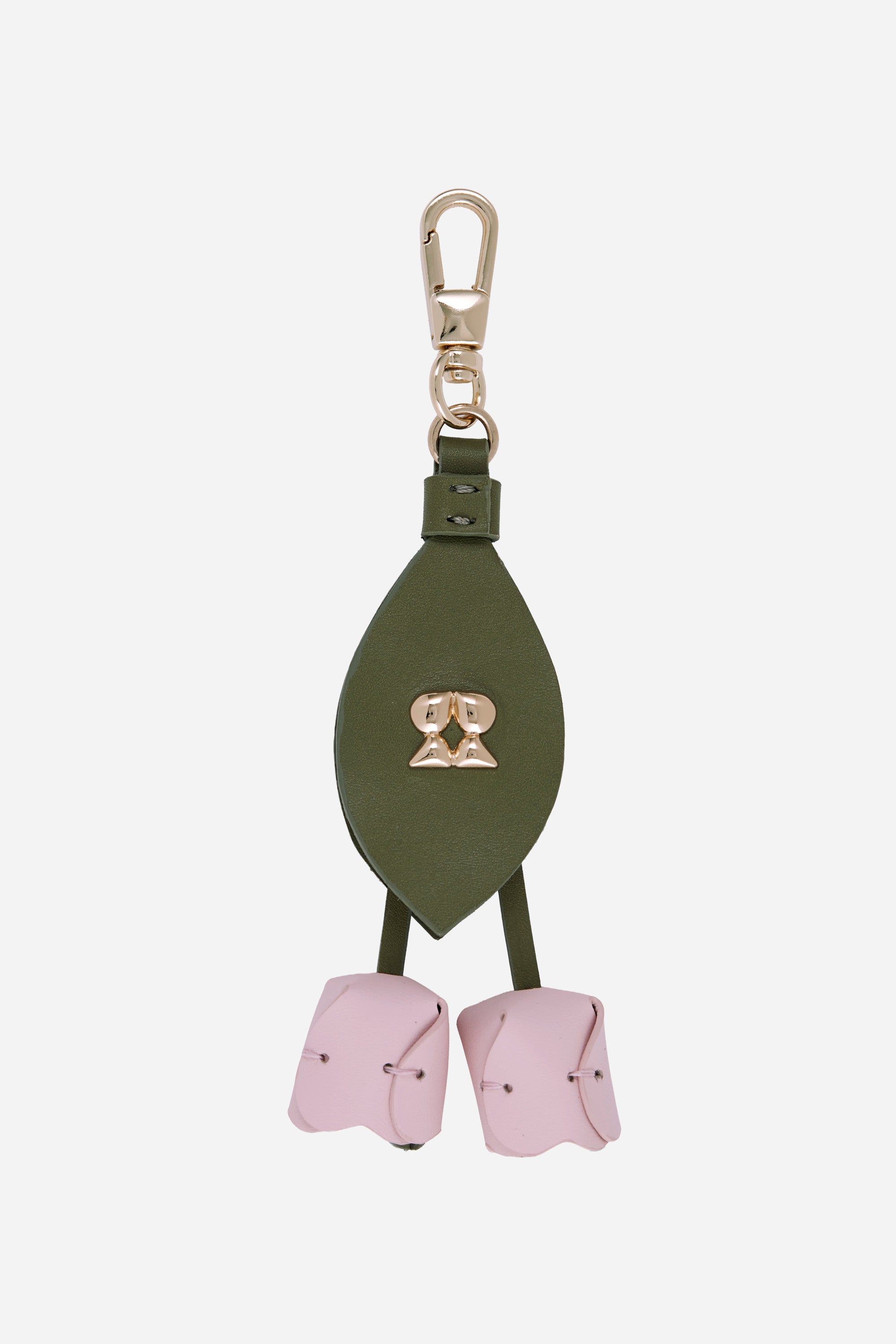 TULIPS GREEN POWDER PINK CHARM AND KEYRING
