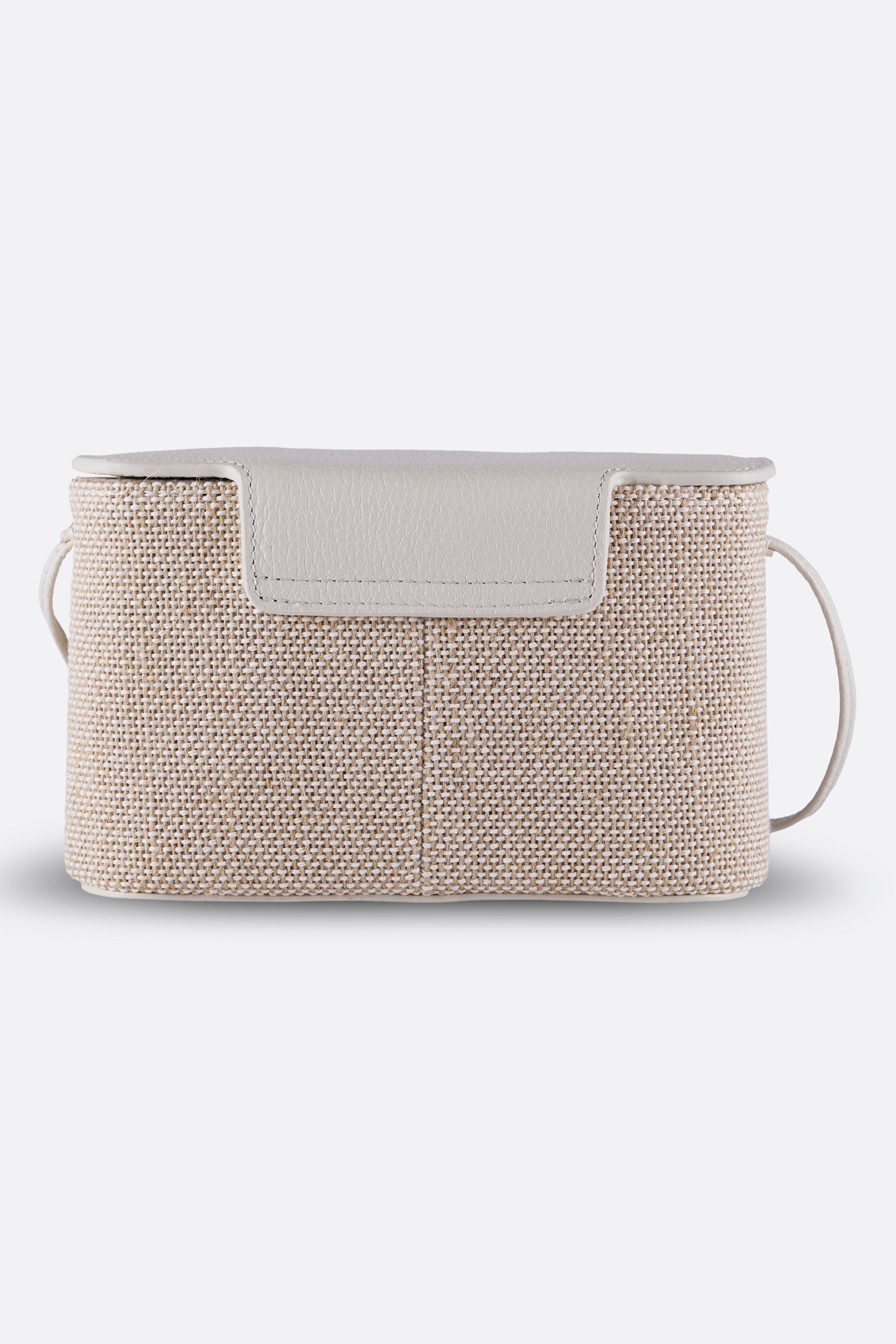 CALIA VANILLA CANVAS-LEATHER CROSSBODY BAG